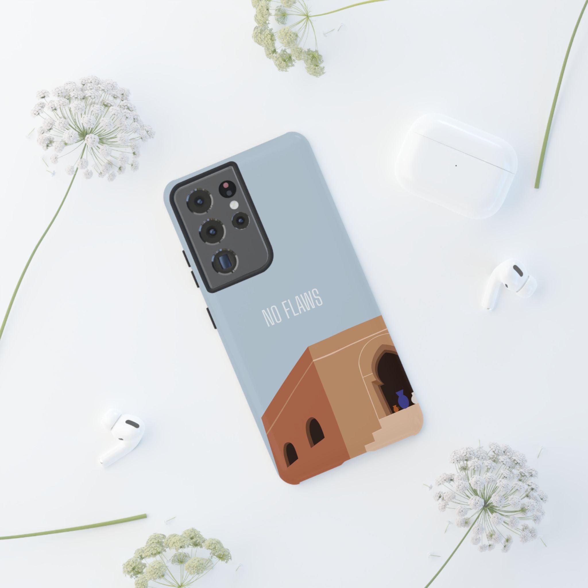 Minimal Desert Illustration “No Flaws” Protective Tough Case