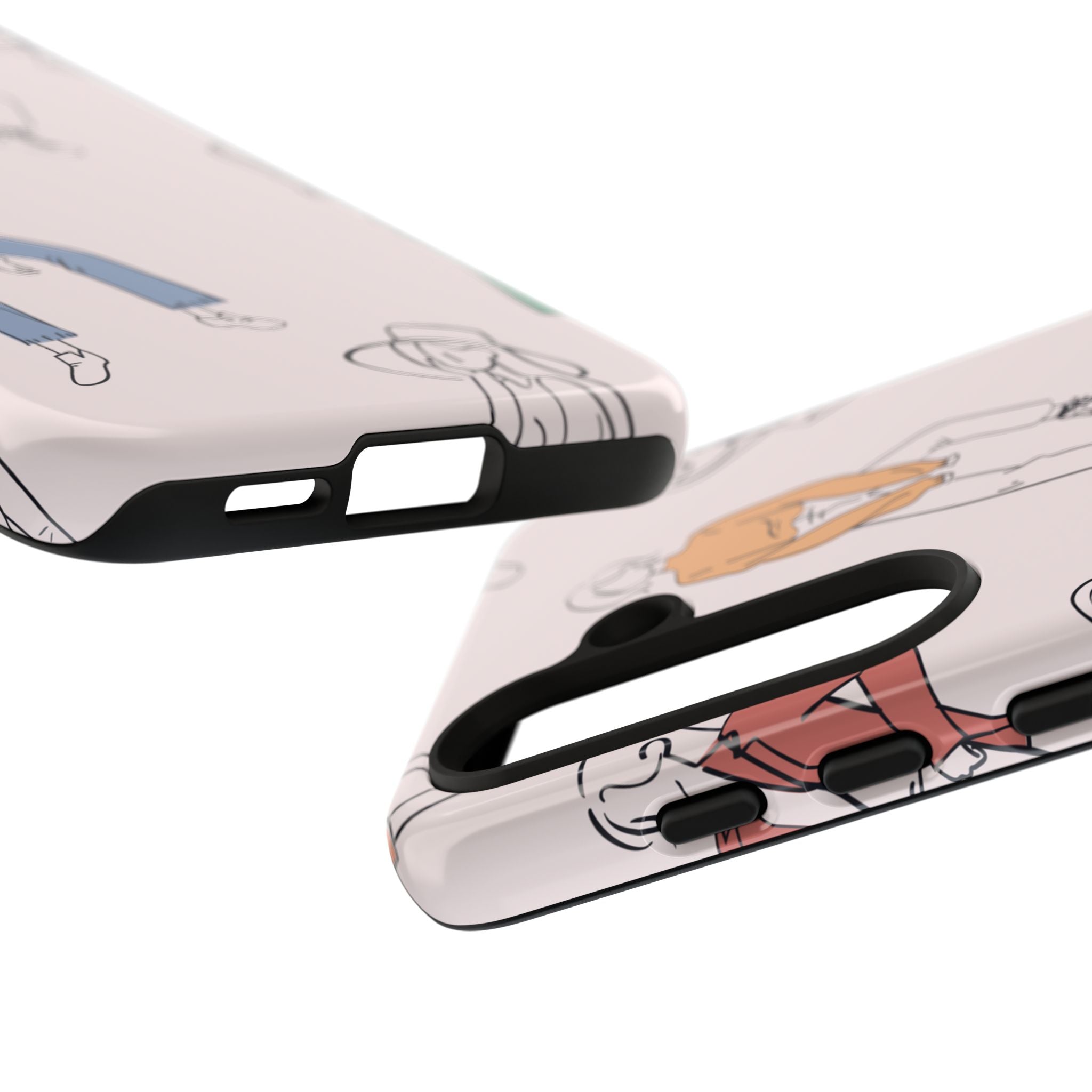 Dancing Women Pattern Phone Case — Chic Pastel Protective Phone Cover
