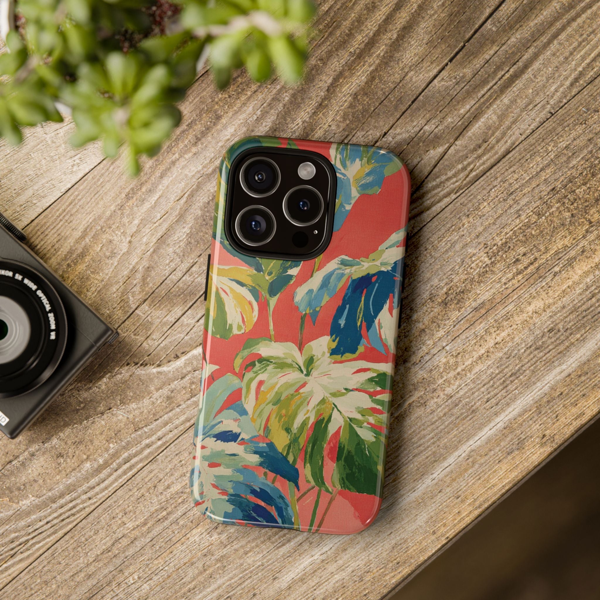 Tropical Phone Case, Floral Tough Case, Vibrant Phone Cover for Summer