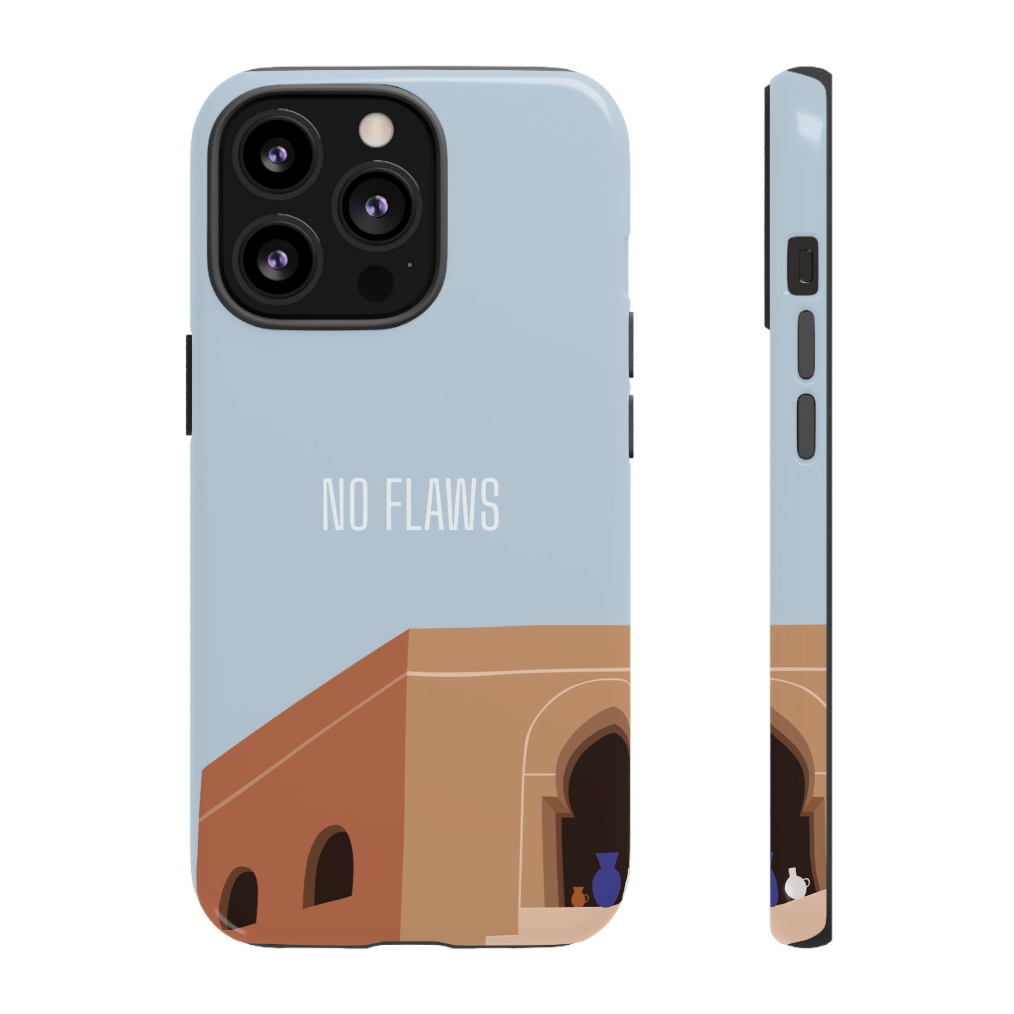 Minimal Desert Illustration “No Flaws” Protective Tough Case