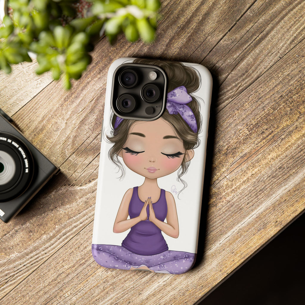 Yoga Phone Case for Mindfulness Gift for Yogis, Meditation Accessory, Zen Vibe