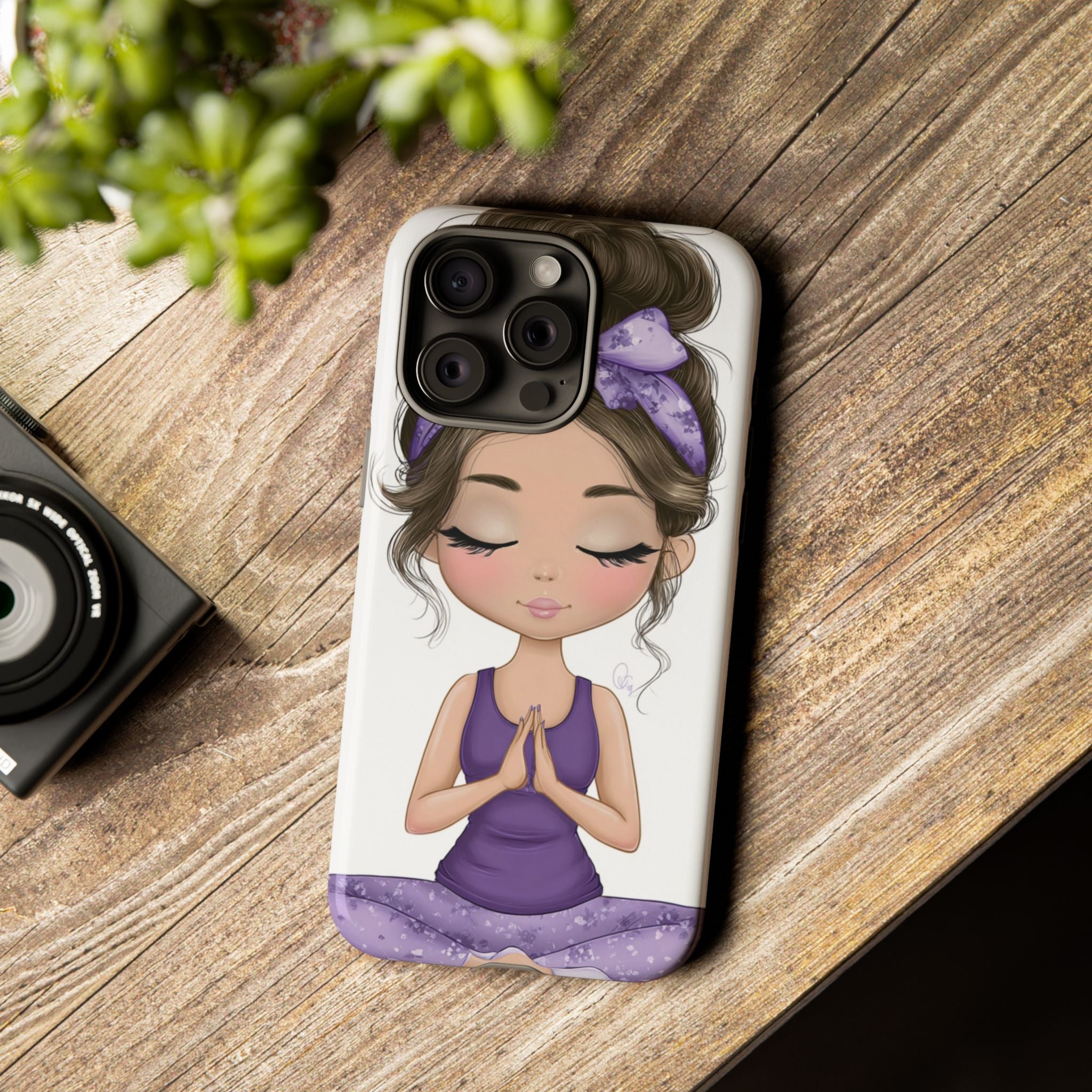 Yoga Phone Case for Mindfulness Gift for Yogis, Meditation Accessory, Zen Vibe