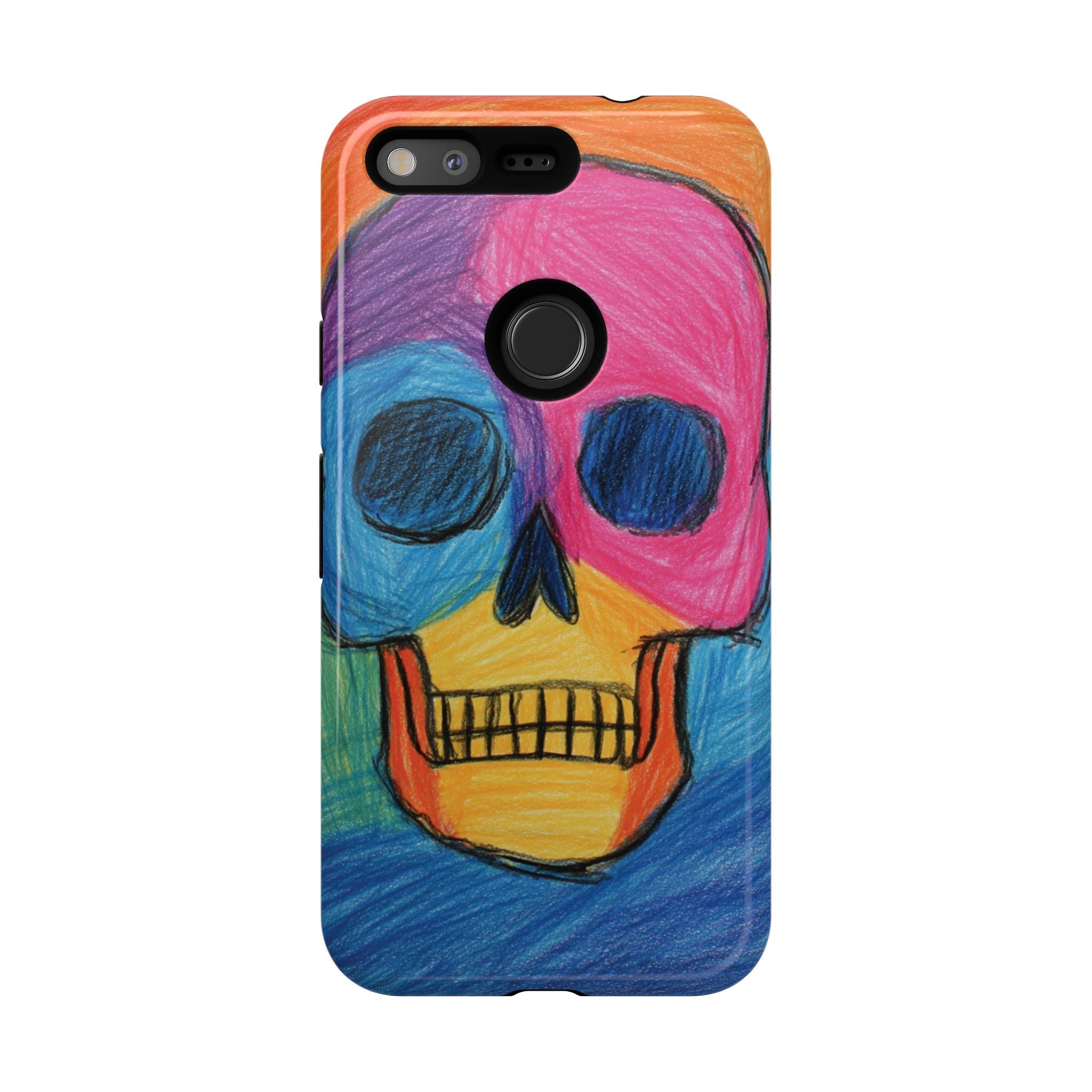 Vibrant Skull Phone Case | Tough Cases, Colorful Design, Unique Art Phone Cover