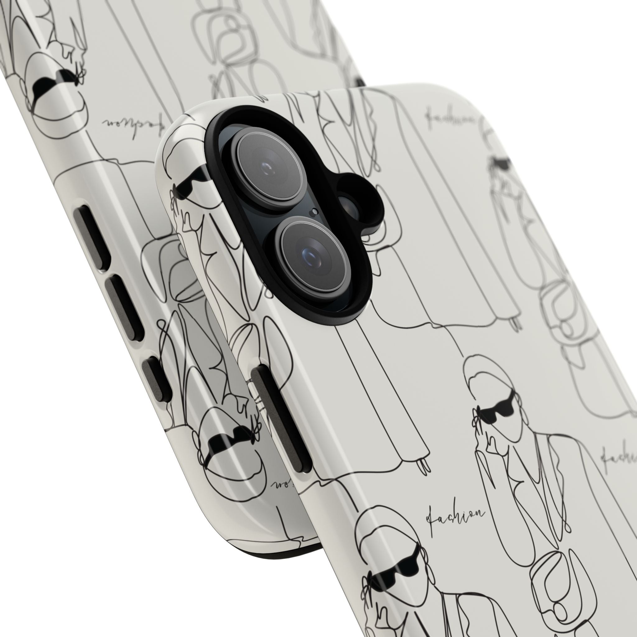 Fashion Sketch Phone Case — Minimalist Chic Designer Pattern