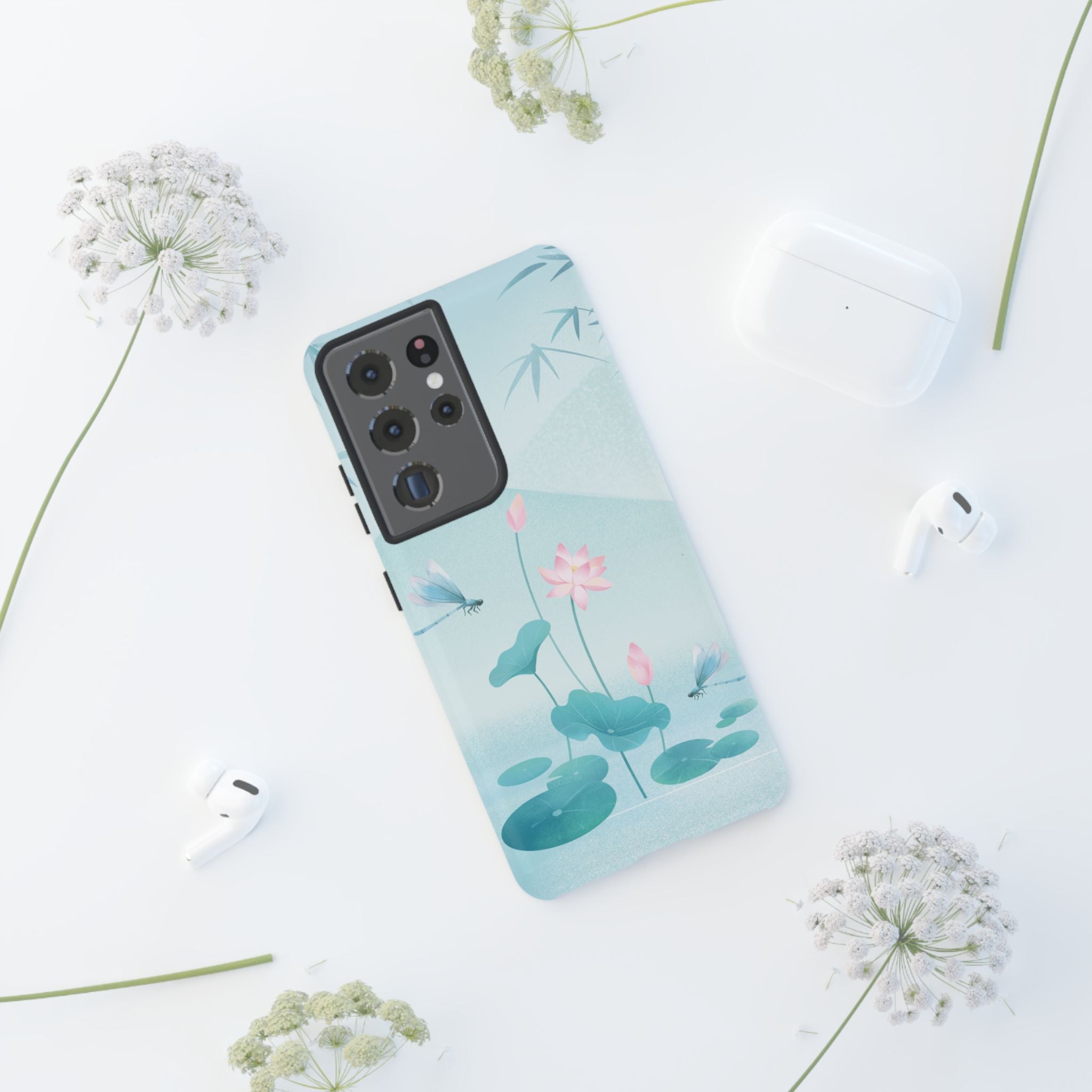 Lotus Pond Phone Case — Serene Floral iPhone Protective Cover
