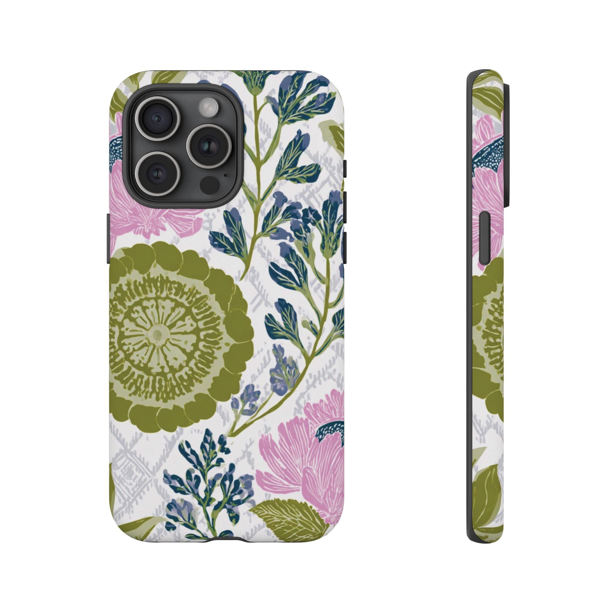 Floral Phone Case, Tough Cases with Elegant Design, Stylish Phone Accessories