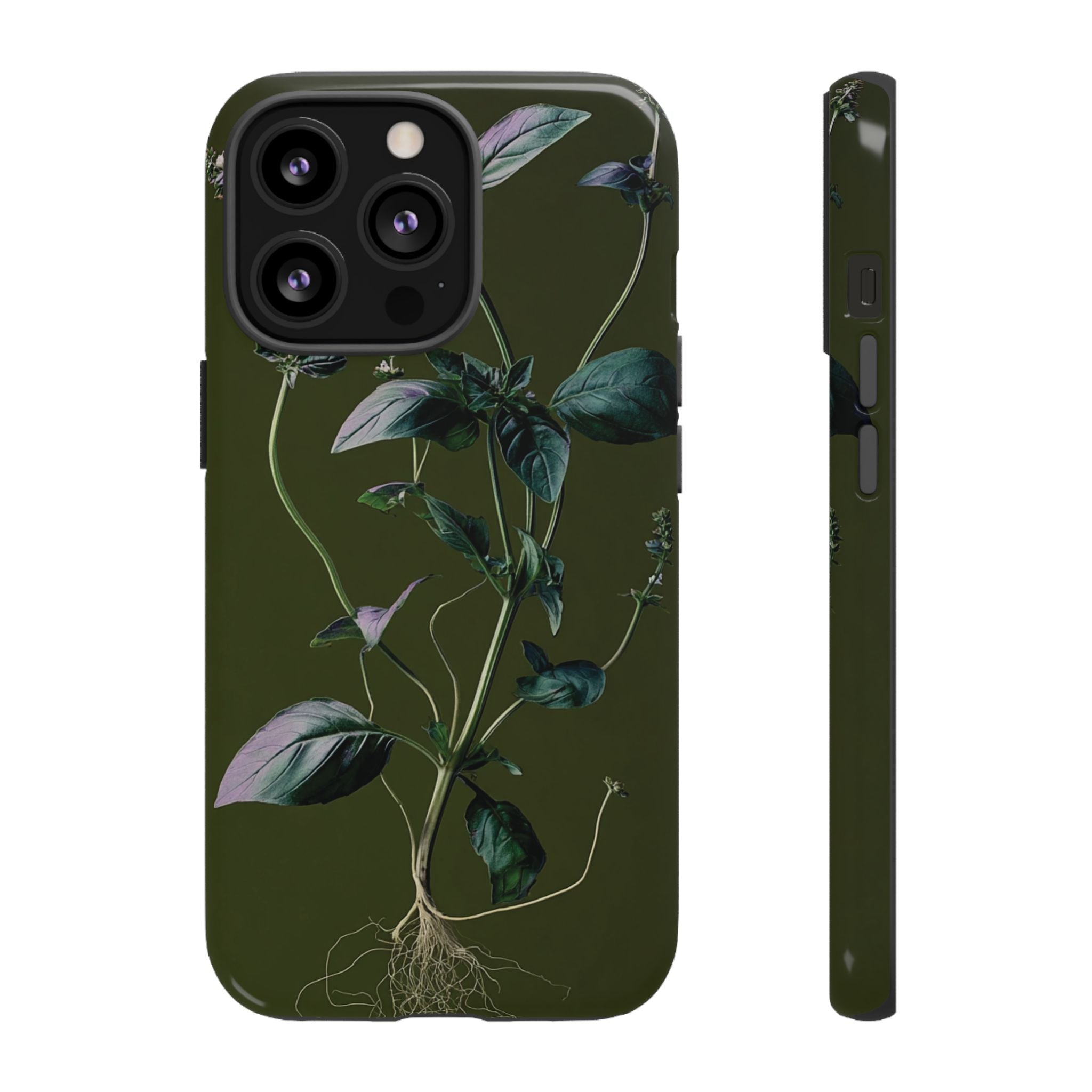 Green Botanical Phone Case, Floral Phone Cover, Nature Lover Gift