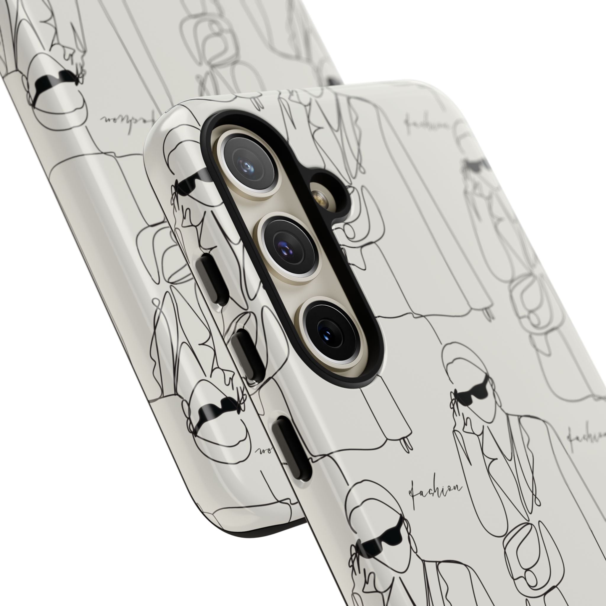 Fashion Sketch Phone Case — Minimalist Chic Designer Pattern