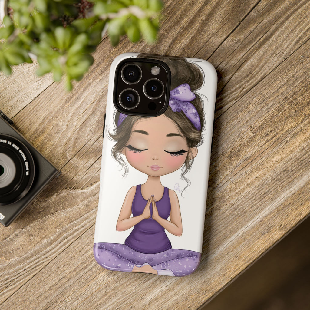 Yoga Phone Case for Mindfulness Gift for Yogis, Meditation Accessory, Zen Vibe