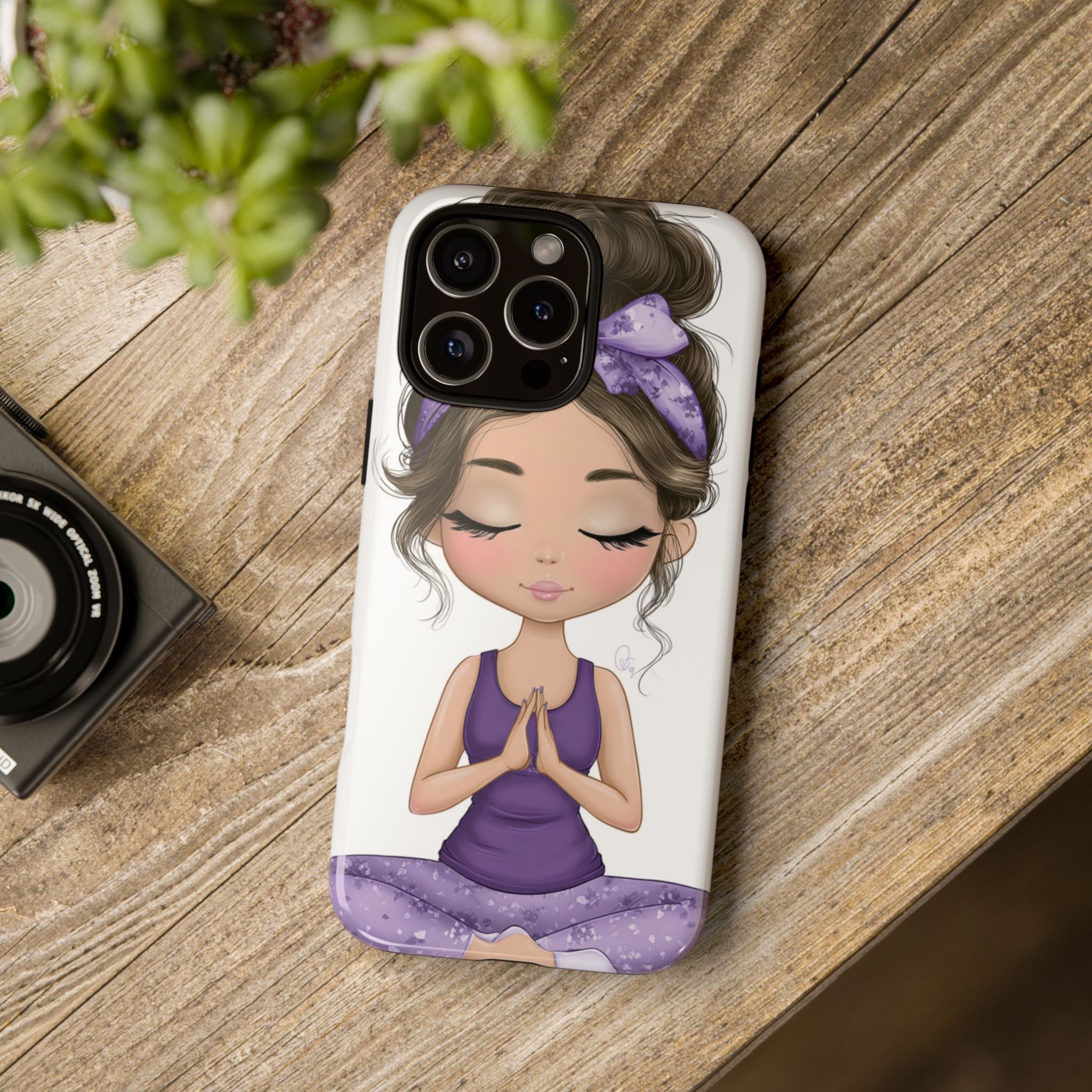 Yoga Phone Case for Mindfulness Gift for Yogis, Meditation Accessory, Zen Vibe