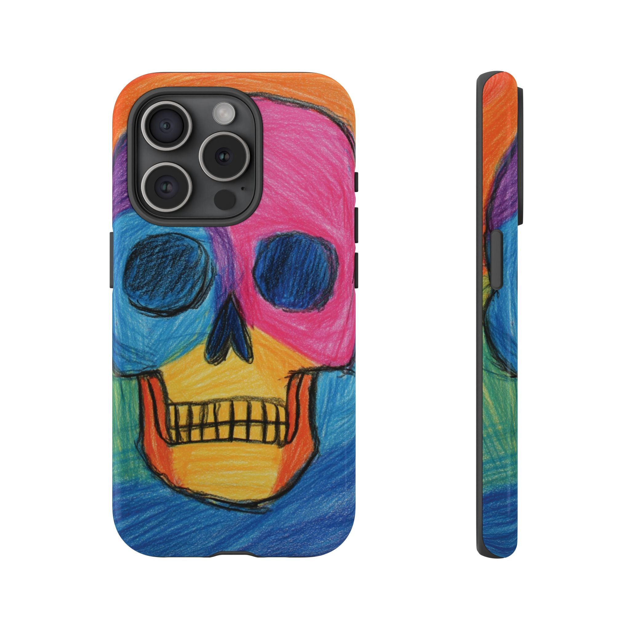 Vibrant Skull Phone Case | Tough Cases, Colorful Design, Unique Art Phone Cover