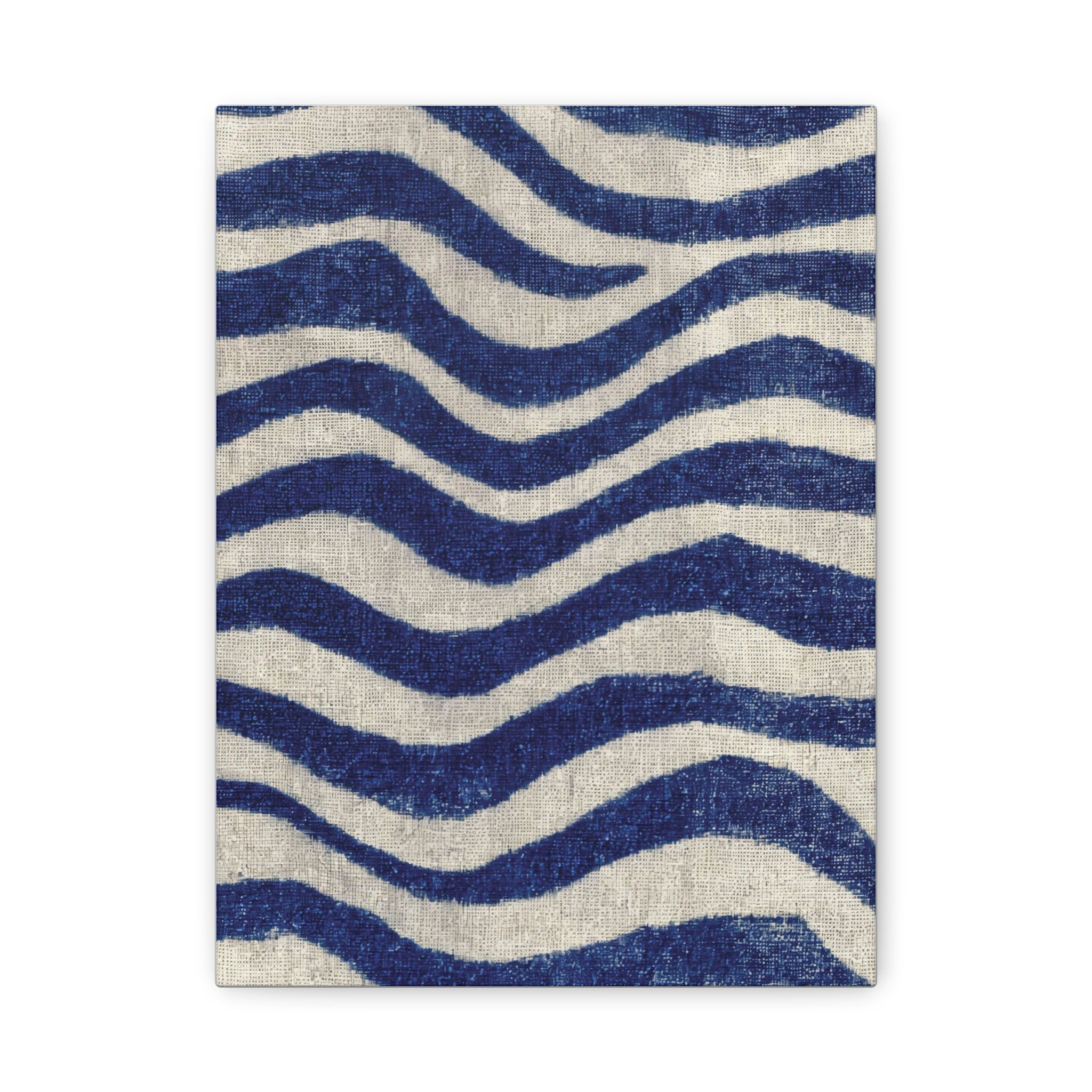 Abstract Blue Wave Canvas Print — Stretched Matte Wall Art