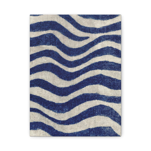Abstract Blue Wave Canvas Print — Stretched Matte Wall Art