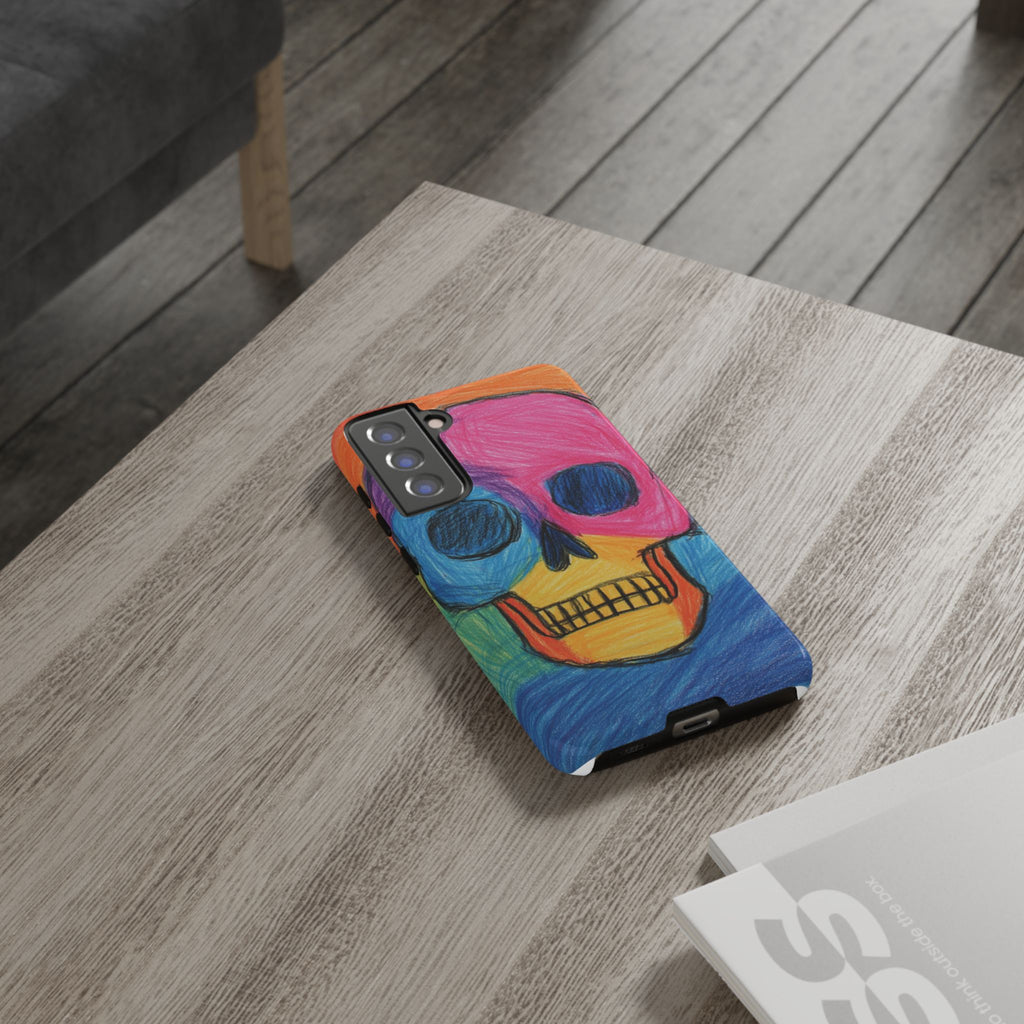 Vibrant Skull Phone Case | Tough Cases, Colorful Design, Unique Art Phone Cover