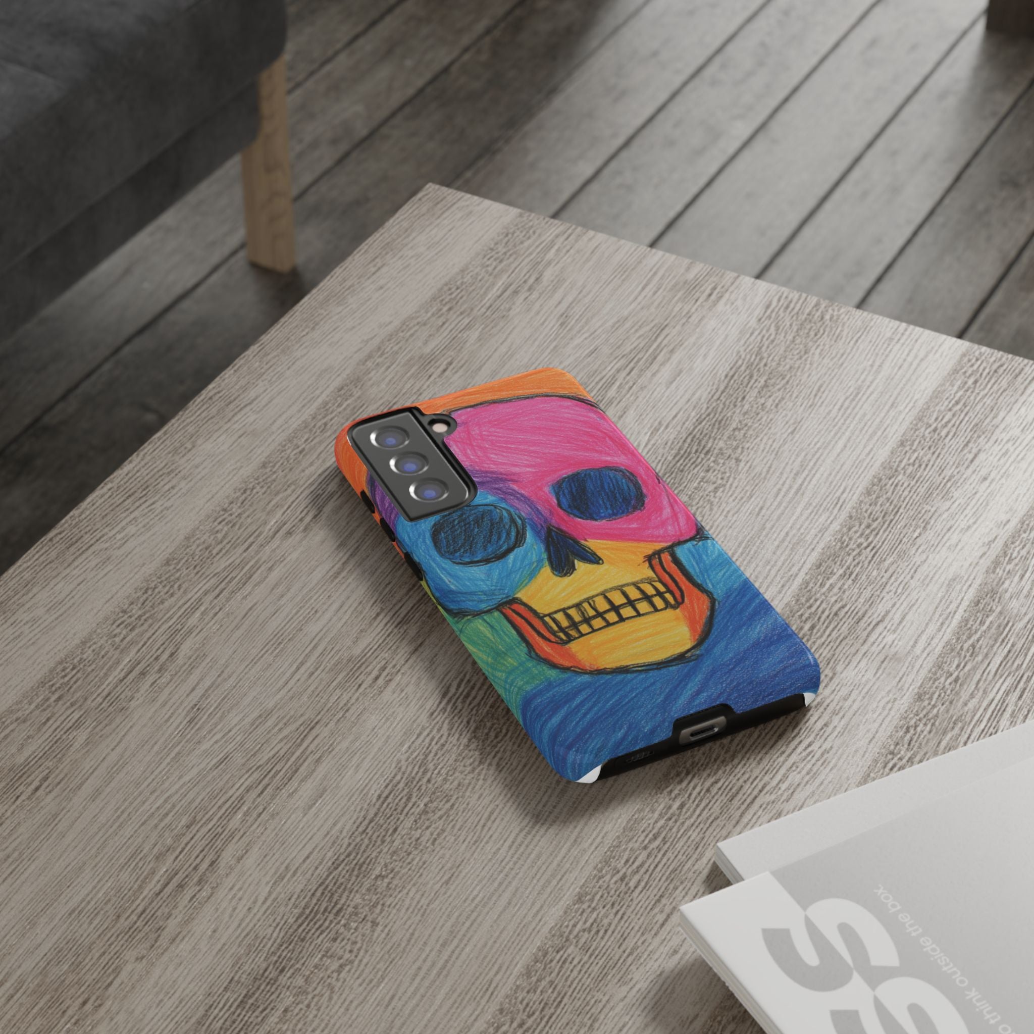 Vibrant Skull Phone Case | Tough Cases, Colorful Design, Unique Art Phone Cover