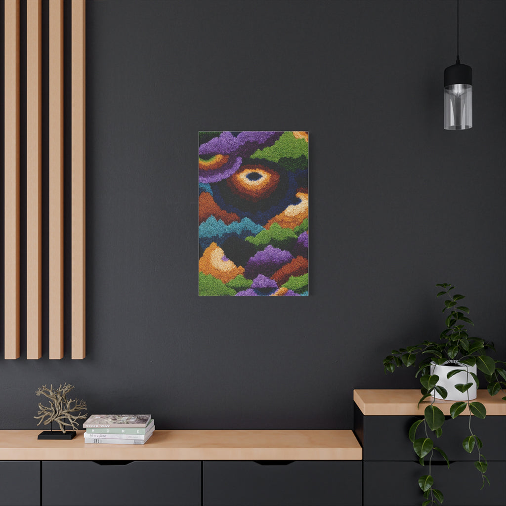 Abstract Colorful Landscape Matte Canvas – Stretched Wall Art