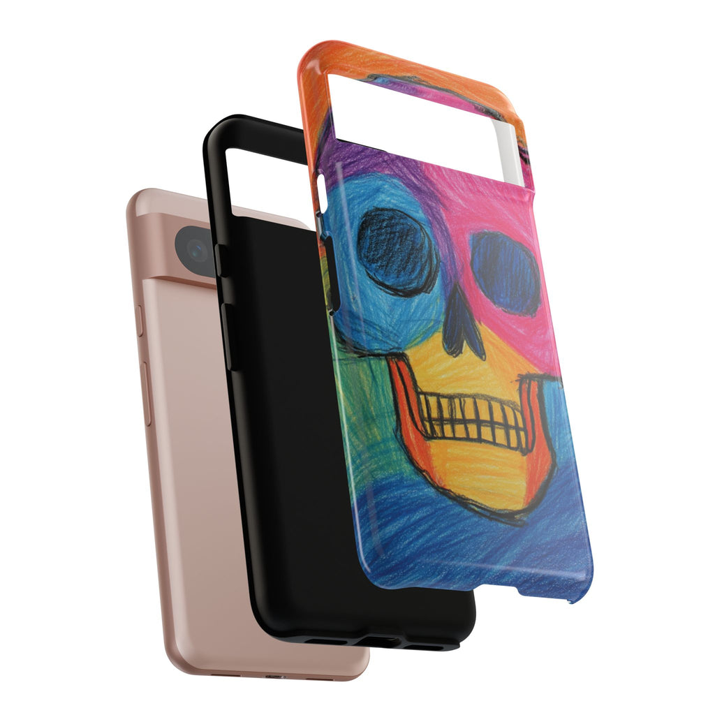 Vibrant Skull Phone Case | Tough Cases, Colorful Design, Unique Art Phone Cover