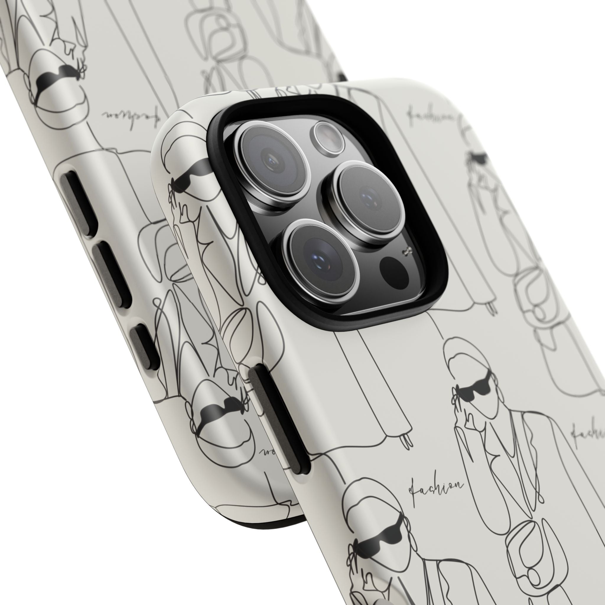 Fashion Sketch Phone Case — Minimalist Chic Designer Pattern