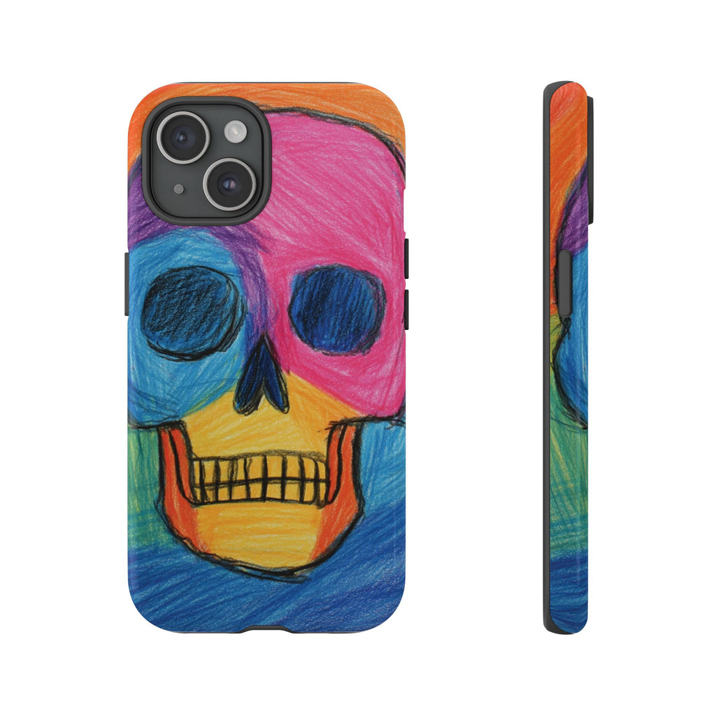Vibrant Skull Phone Case | Tough Cases, Colorful Design, Unique Art Phone Cover