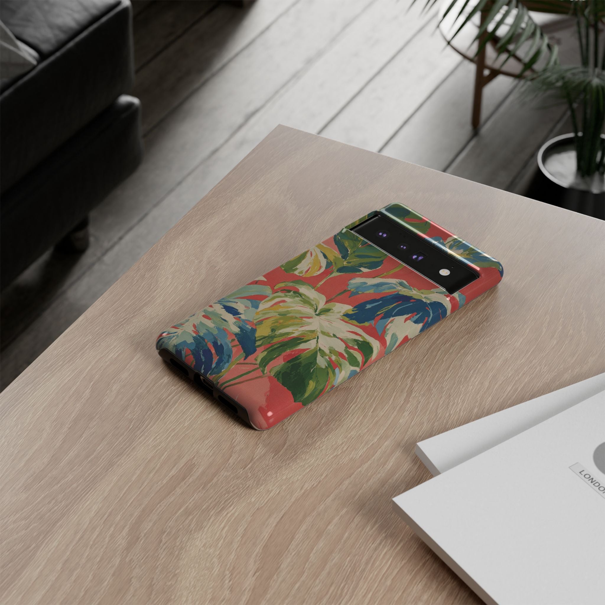 Tropical Phone Case, Floral Tough Case, Vibrant Phone Cover for Summer