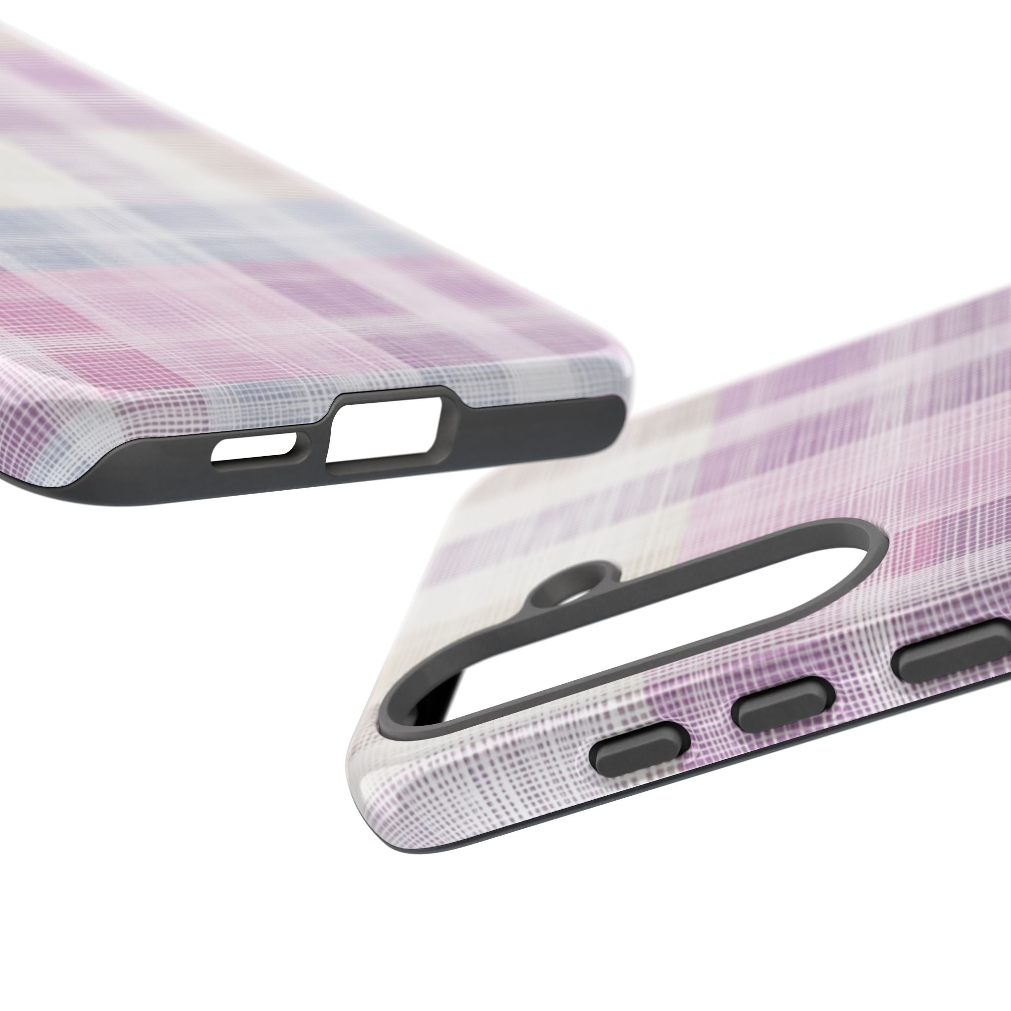 Pink Plaid Phone Case, Trendy Accessories, Birthday, Everyday Use, Tough Cases