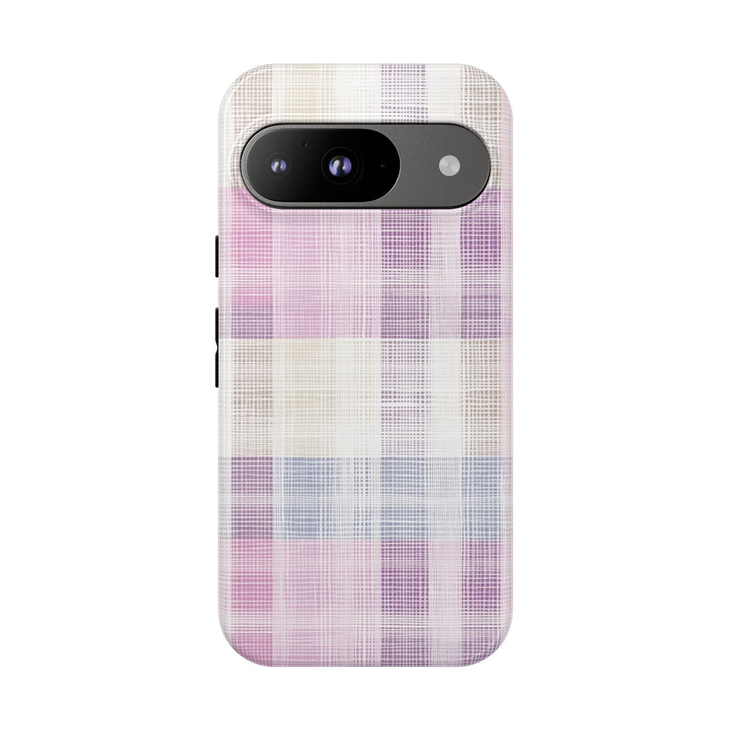Pink Plaid Phone Case, Trendy Accessories, Birthday, Everyday Use, Tough Cases