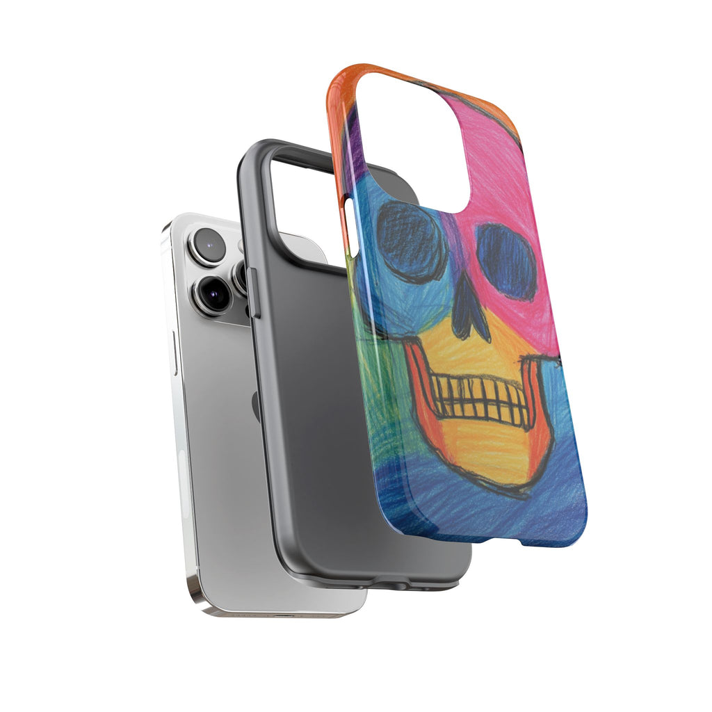 Vibrant Skull Phone Case | Tough Cases, Colorful Design, Unique Art Phone Cover