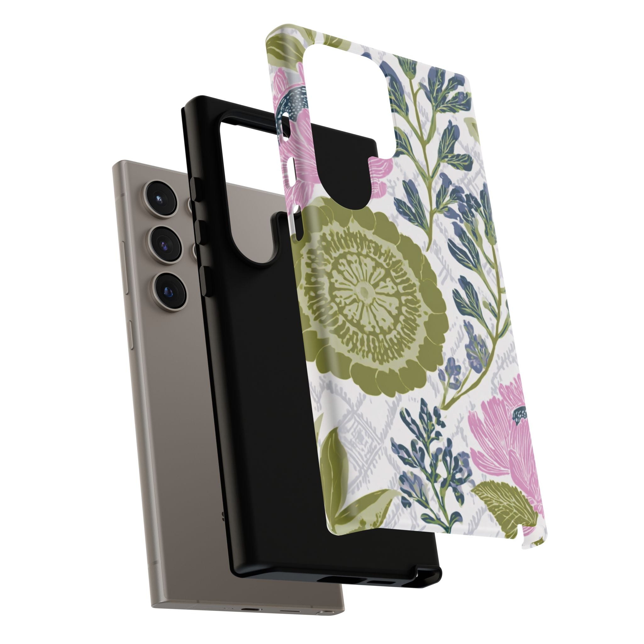 Floral Phone Case, Tough Cases with Elegant Design, Stylish Phone Accessories