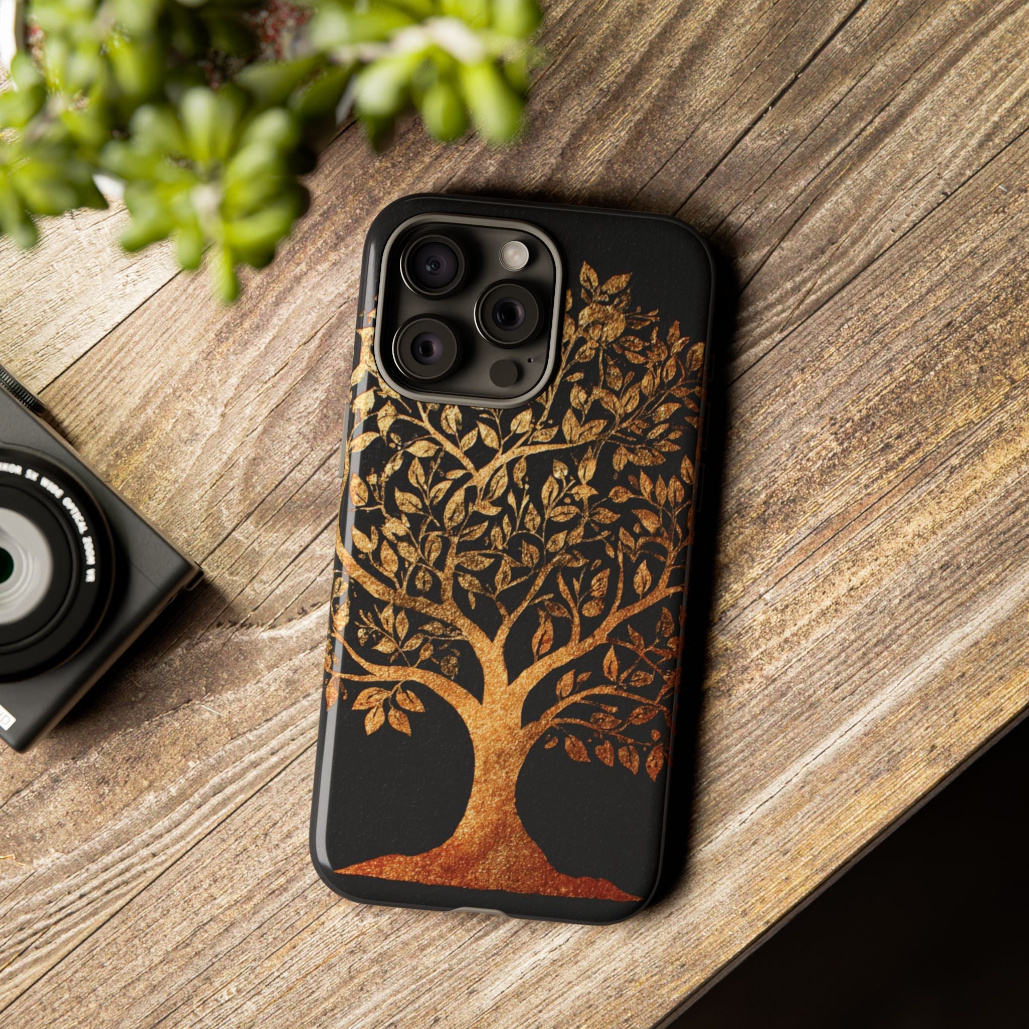 Golden Tree Phone Case, Tough Cases, Nature Lover Gift