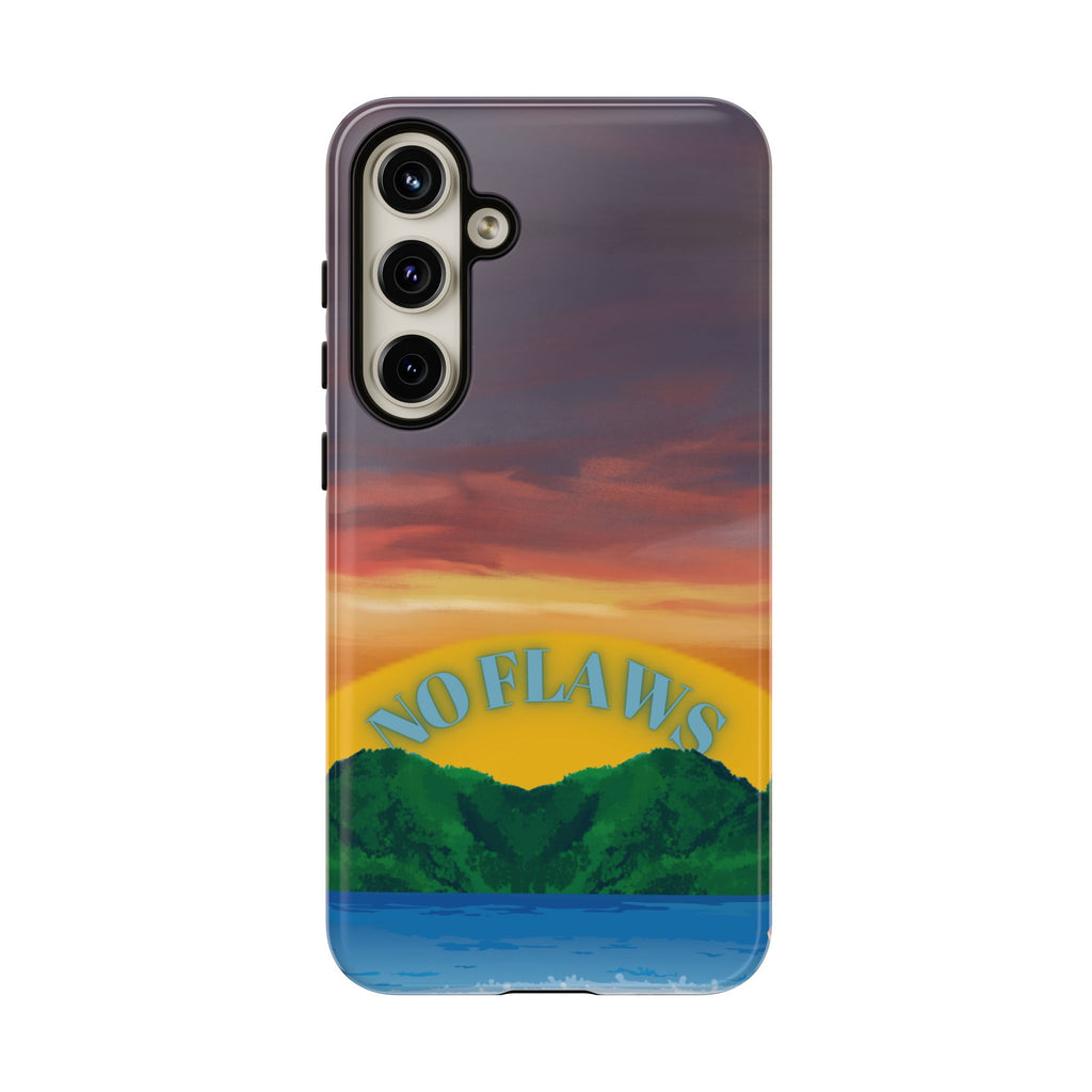 Sunset 'No Flaws' Tough Phone Case — Tropical Beach Protective Cover