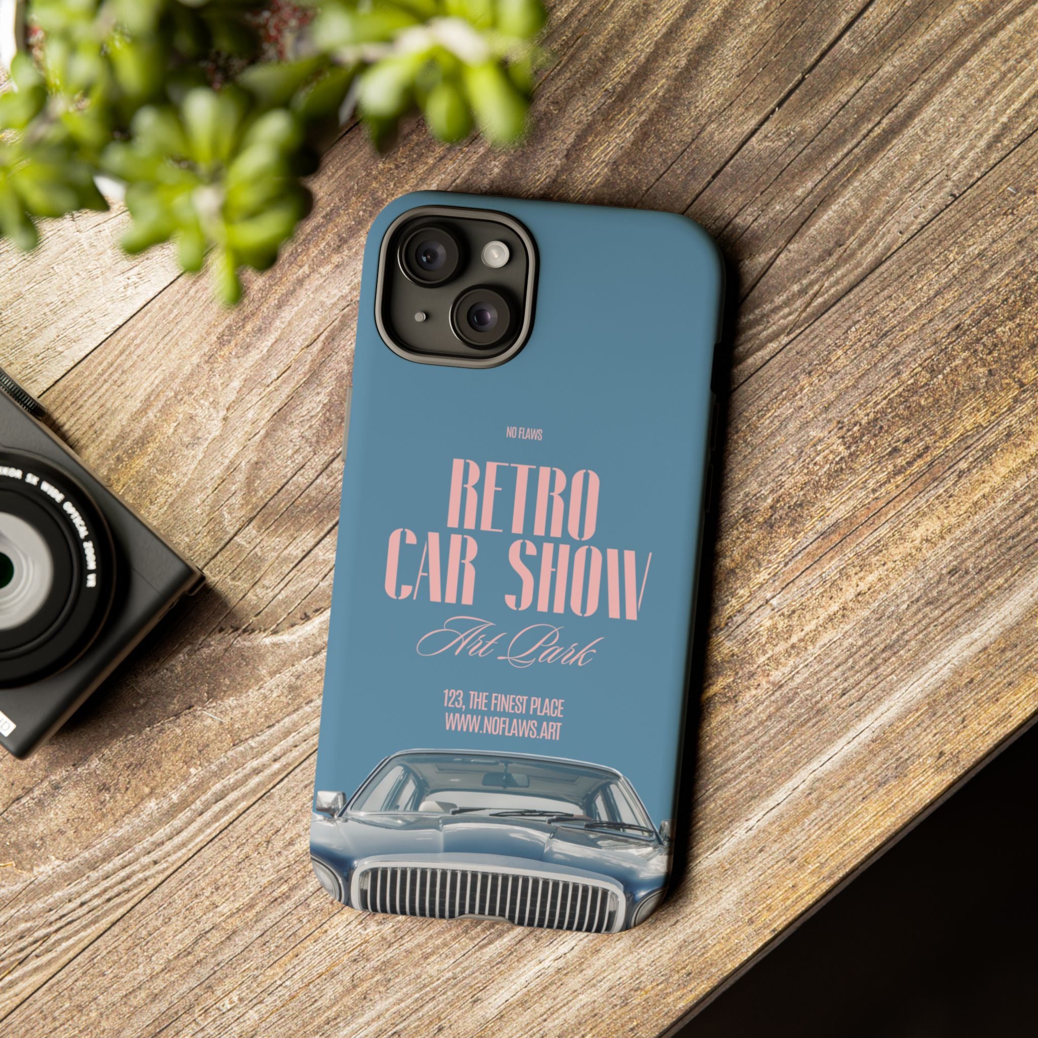 Retro Car Show Phone Case — Vintage Classic Auto Design