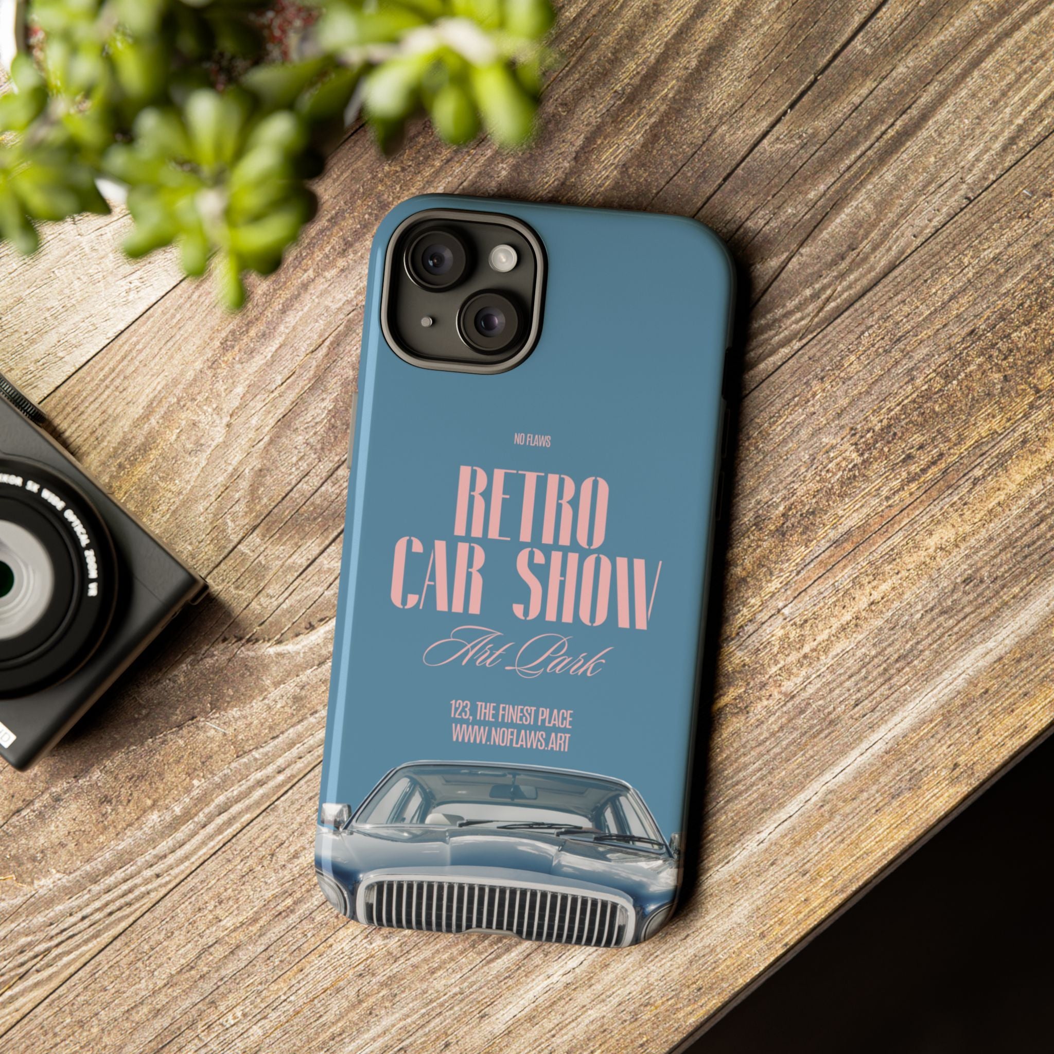 Retro Car Show Phone Case — Vintage Classic Auto Design