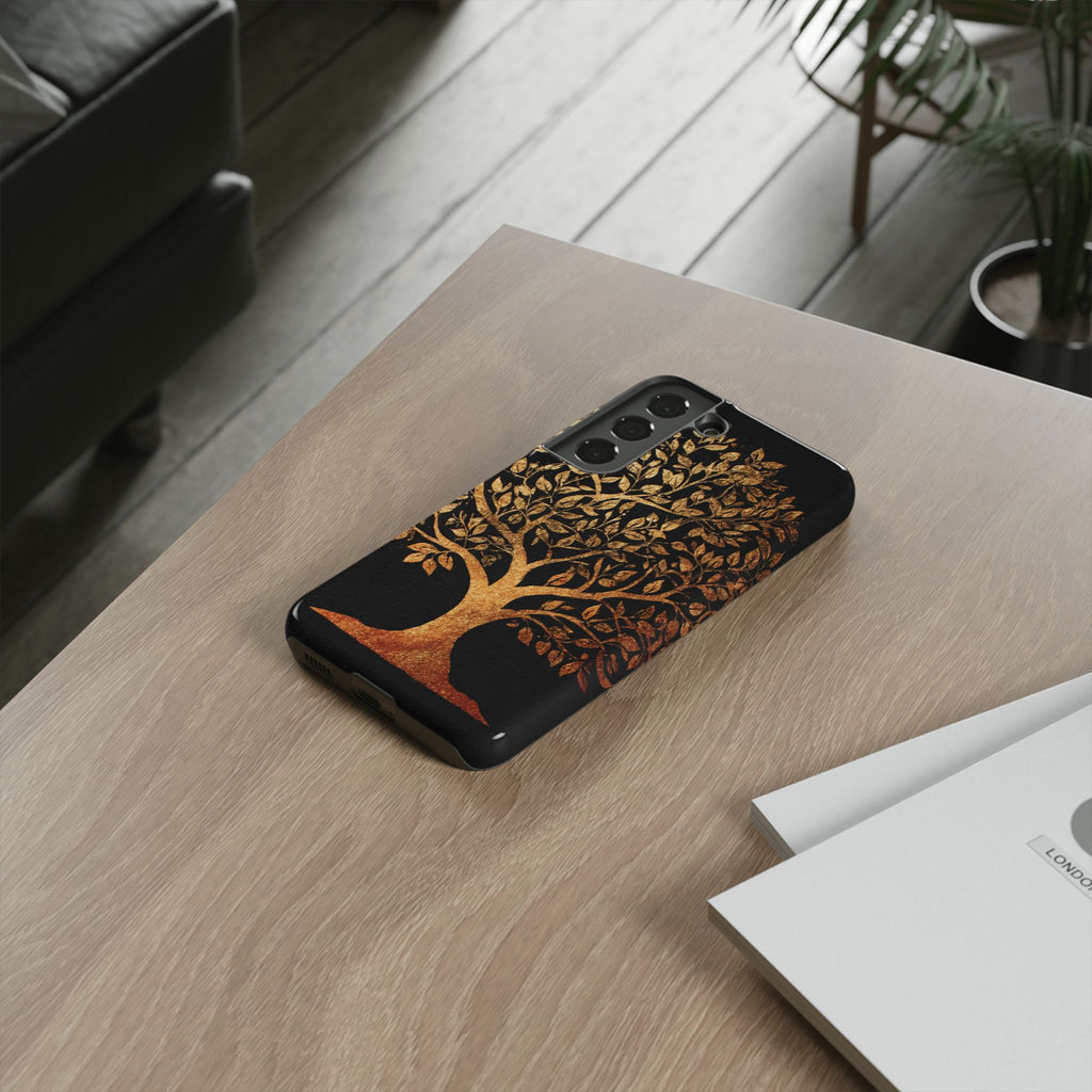 Golden Tree Phone Case, Tough Cases, Nature Lover Gift