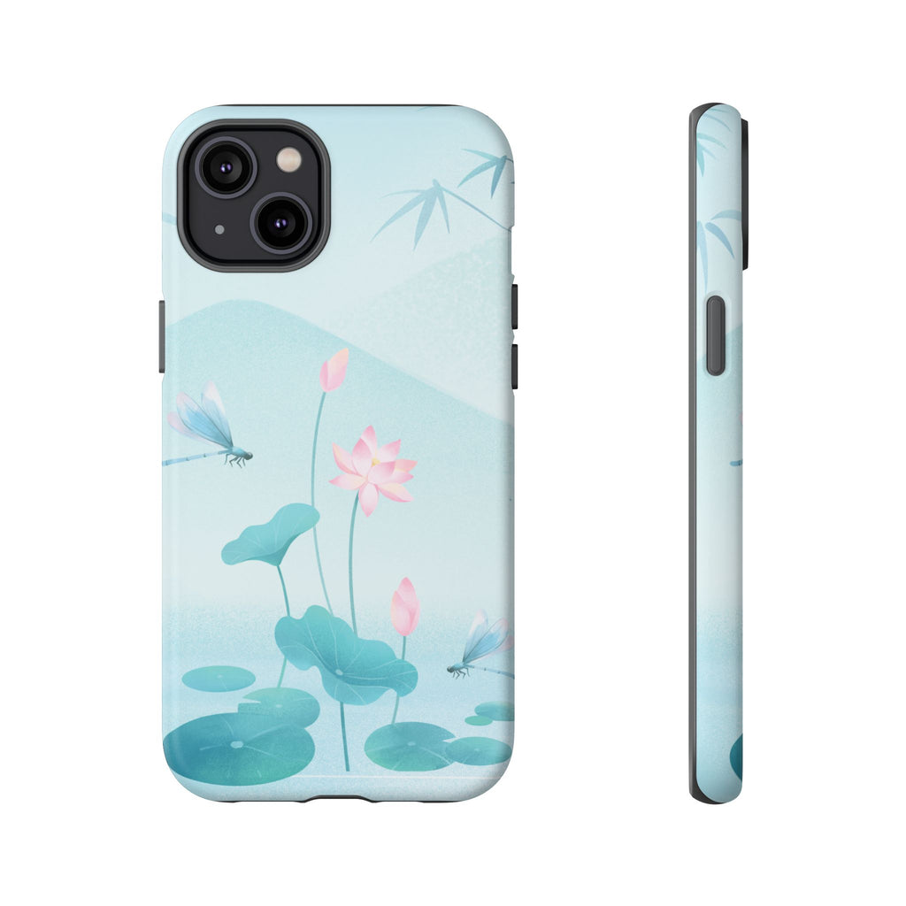 Lotus Pond Phone Case — Serene Floral iPhone Protective Cover