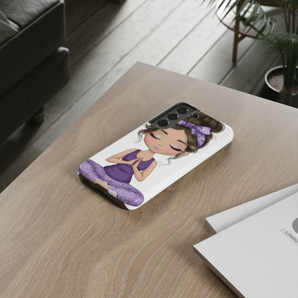Yoga Phone Case for Mindfulness Gift for Yogis, Meditation Accessory, Zen Vibe