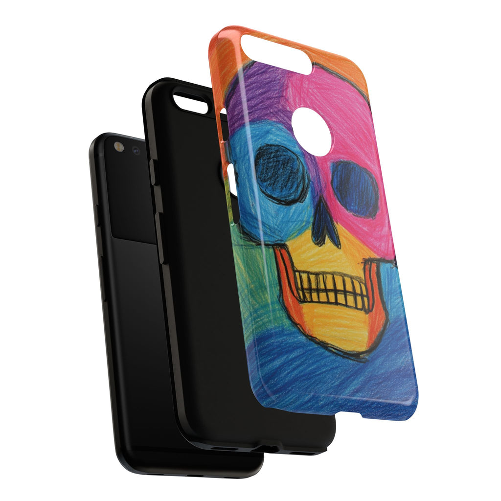Vibrant Skull Phone Case | Tough Cases, Colorful Design, Unique Art Phone Cover