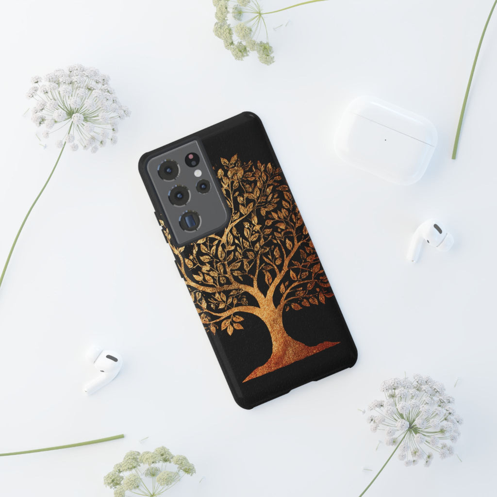 Golden Tree Phone Case, Tough Cases, Nature Lover Gift