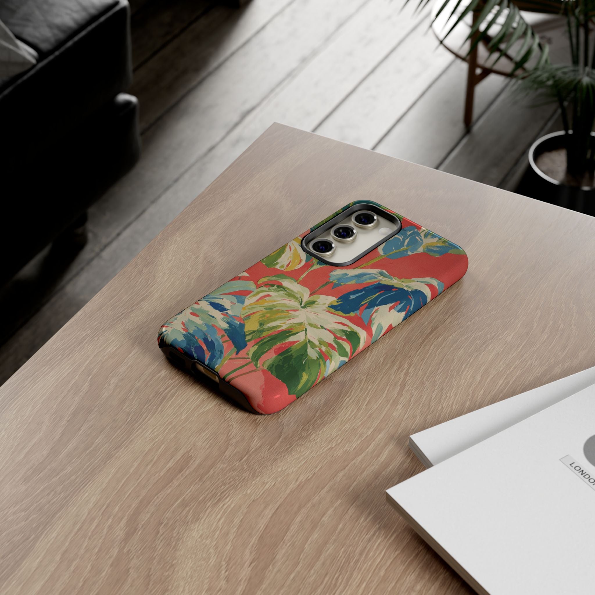 Tropical Phone Case, Floral Tough Case, Vibrant Phone Cover for Summer