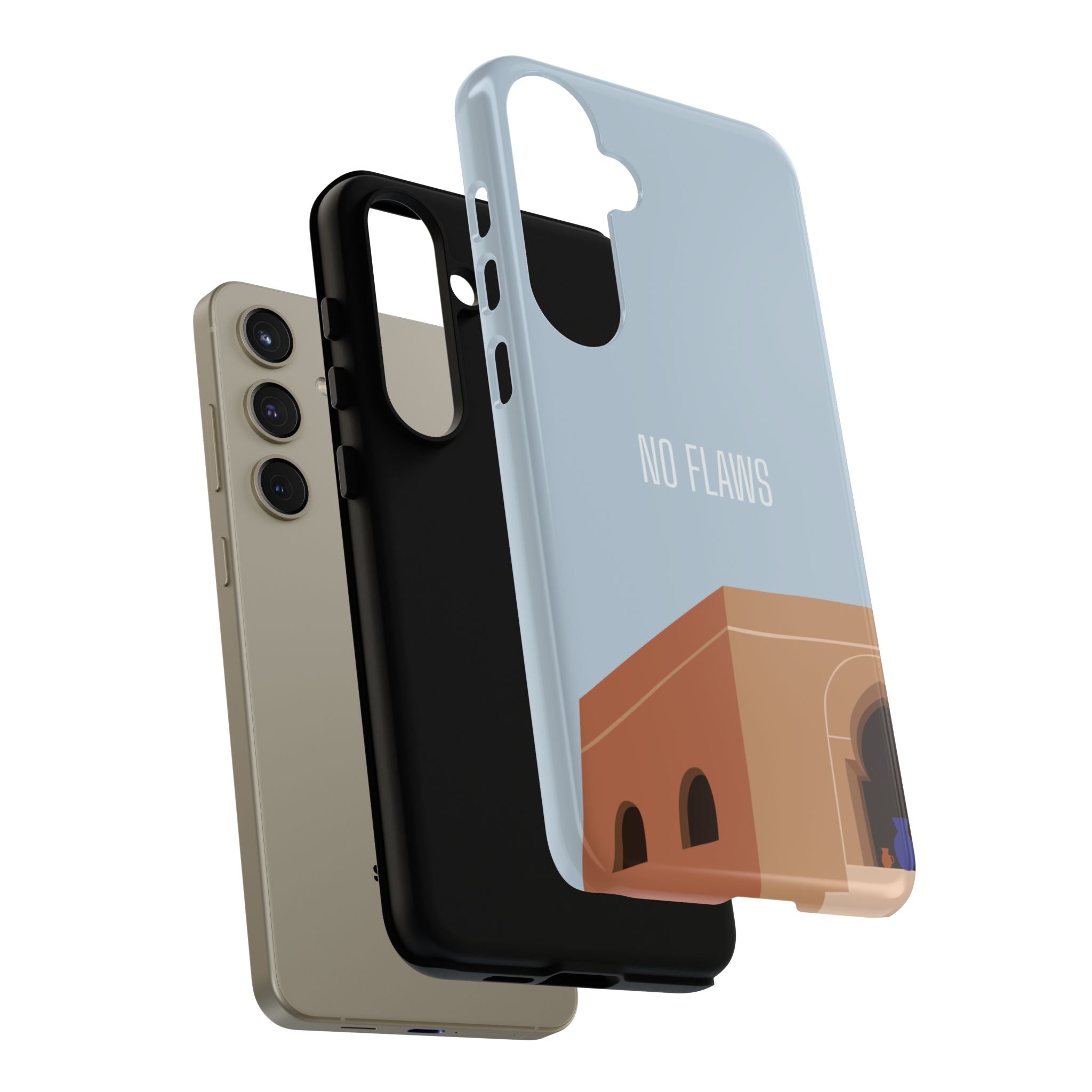 Minimal Desert Illustration “No Flaws” Protective Tough Case