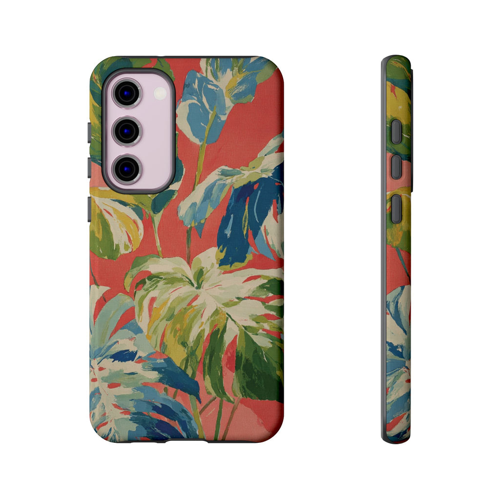 Tropical Phone Case, Floral Tough Case, Vibrant Phone Cover for Summer