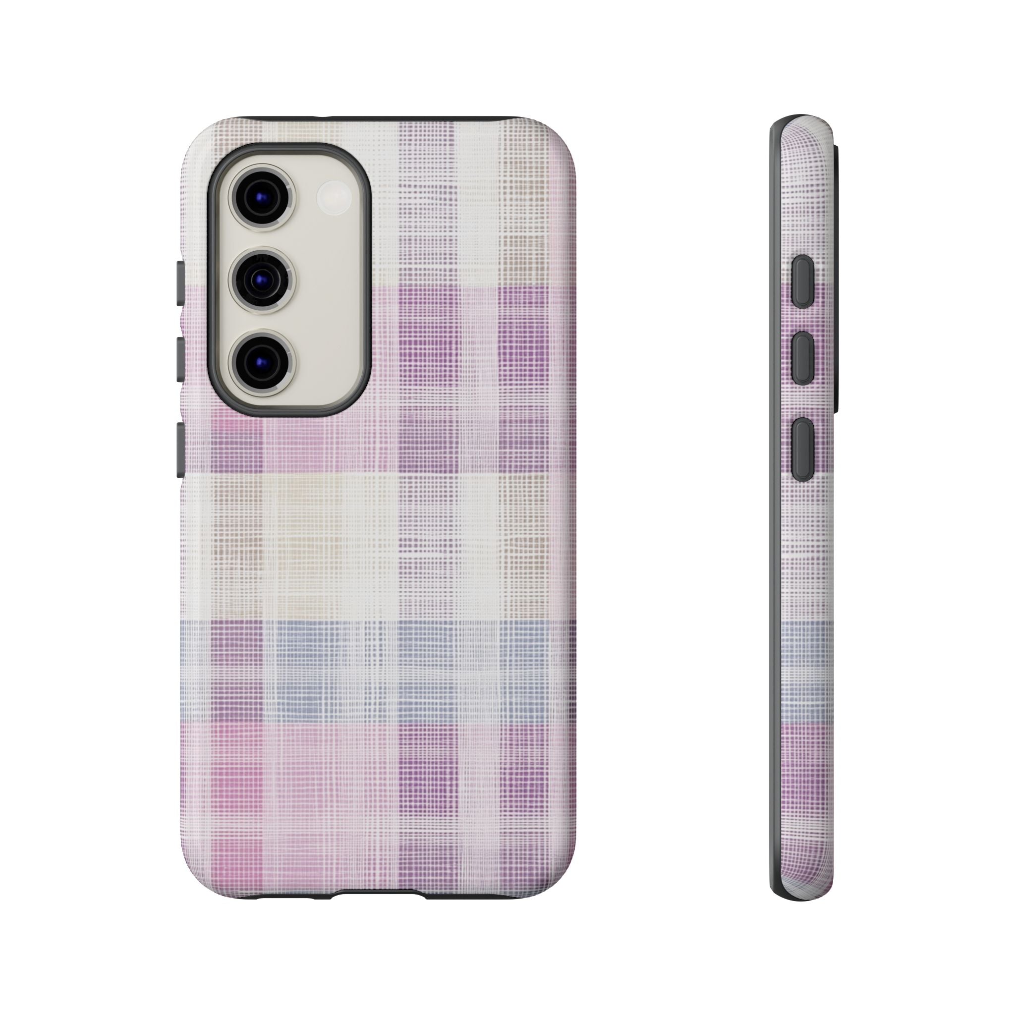 Pink Plaid Phone Case, Trendy Accessories, Birthday, Everyday Use, Tough Cases