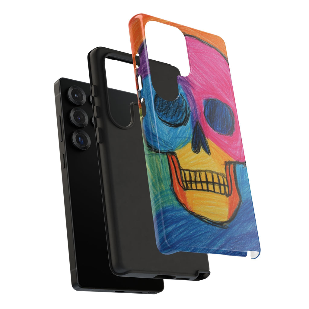 Vibrant Skull Phone Case | Tough Cases, Colorful Design, Unique Art Phone Cover