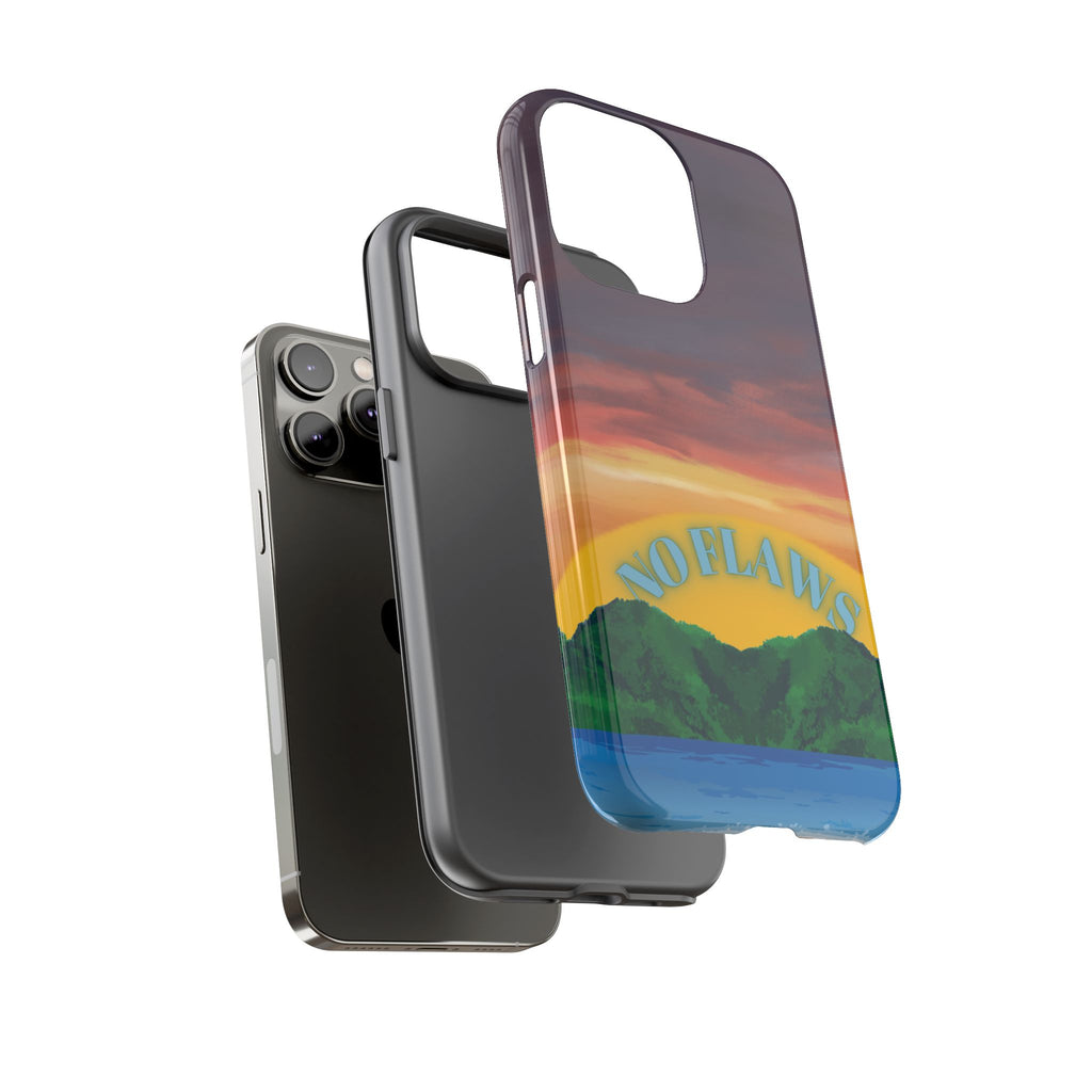 Sunset 'No Flaws' Tough Phone Case — Tropical Beach Protective Cover