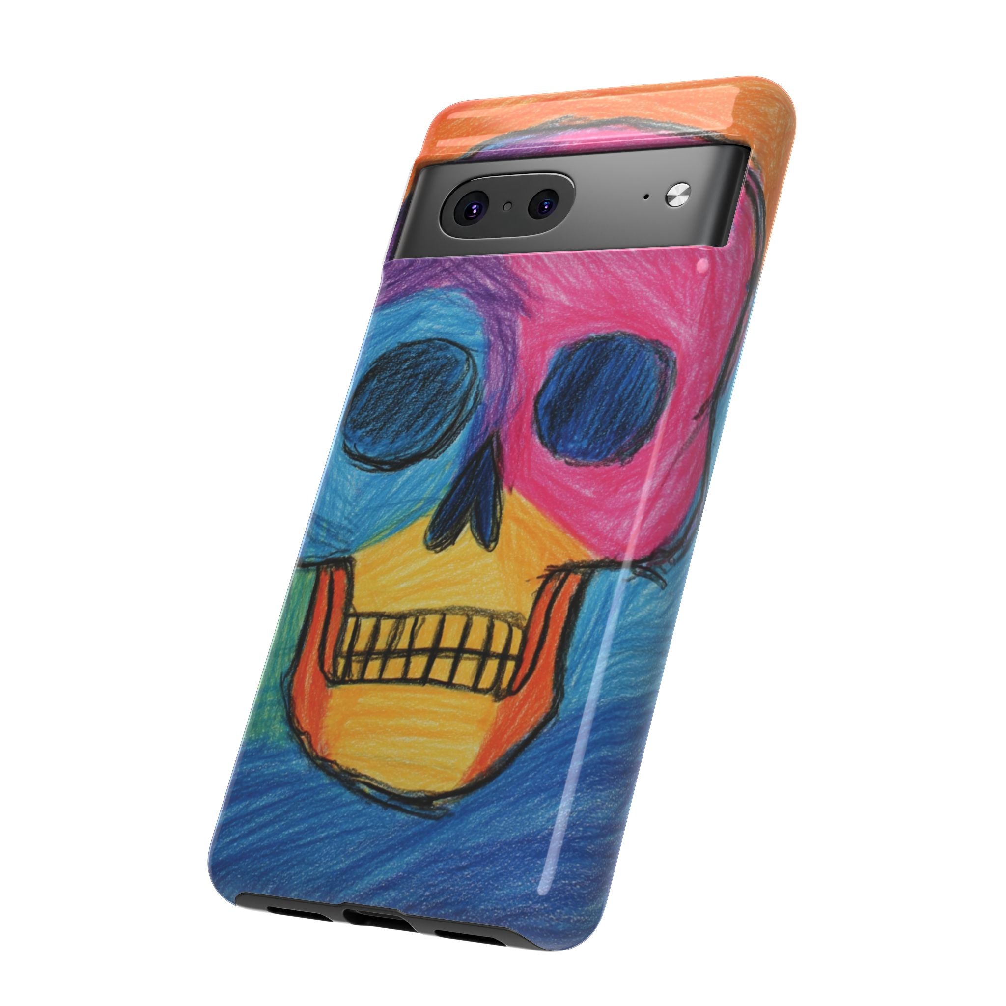 Vibrant Skull Phone Case | Tough Cases, Colorful Design, Unique Art Phone Cover