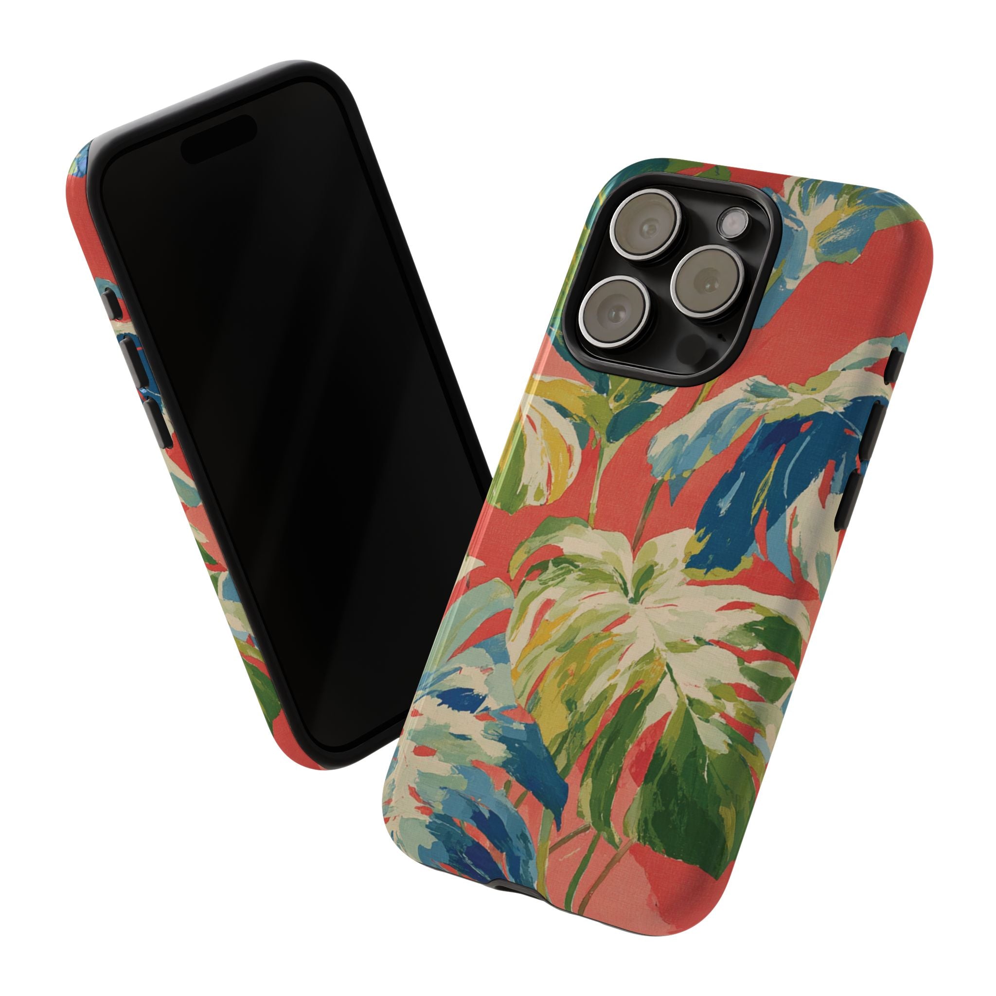 Tropical Phone Case, Floral Tough Case, Vibrant Phone Cover for Summer