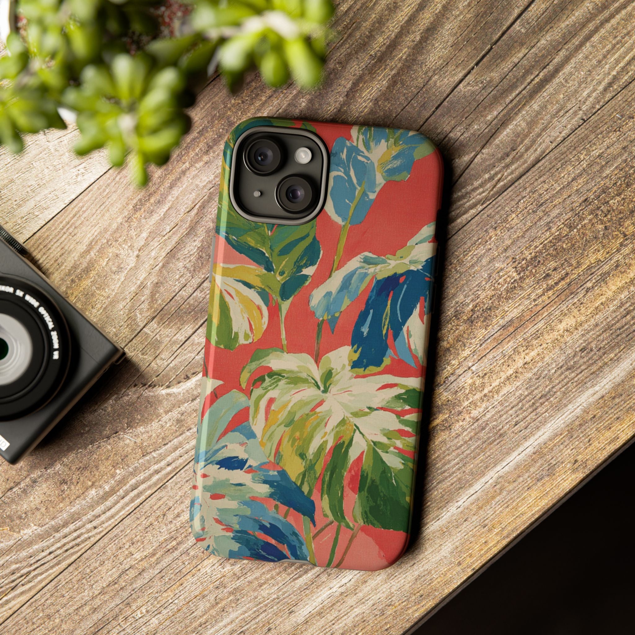 Tropical Phone Case, Floral Tough Case, Vibrant Phone Cover for Summer