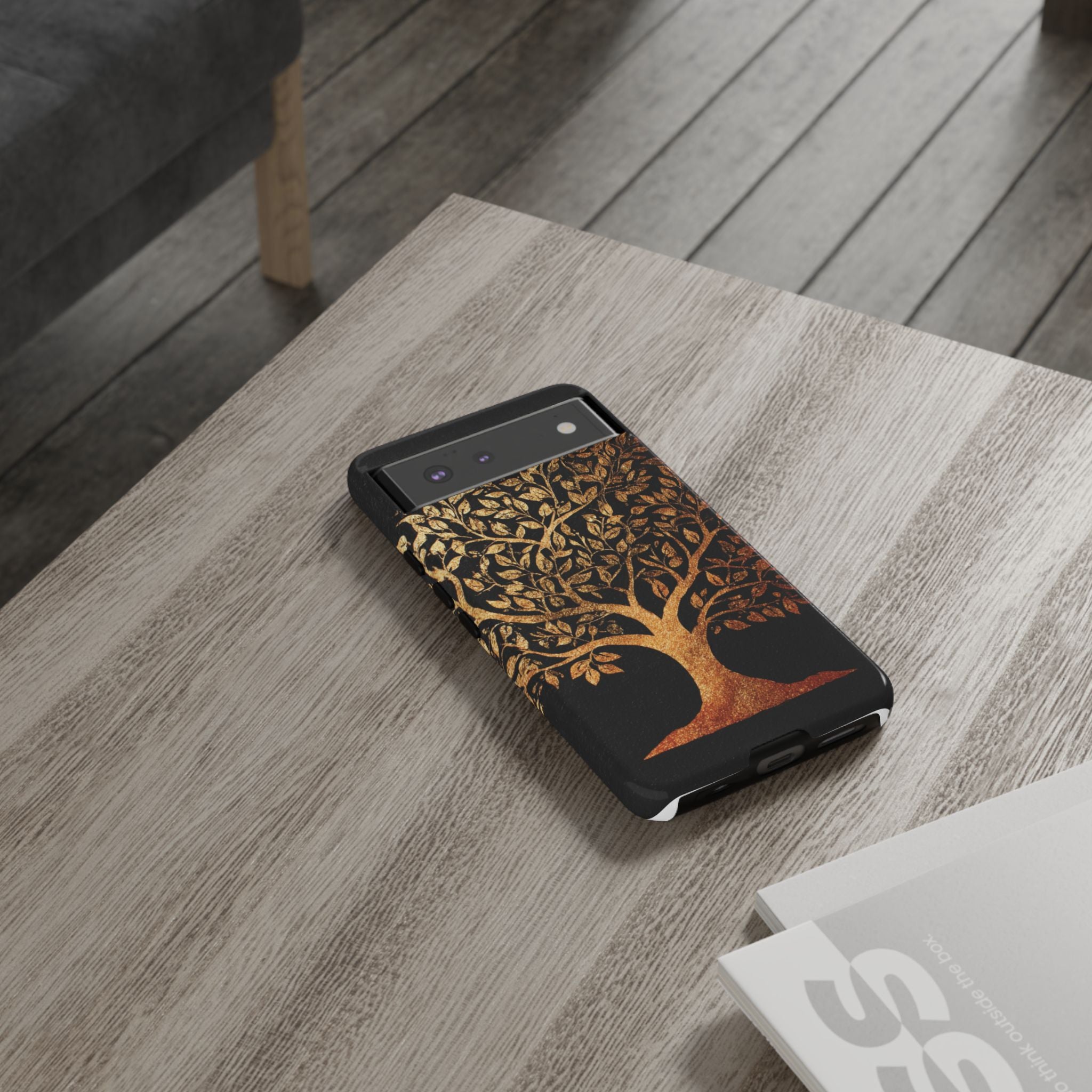 Golden Tree Phone Case, Tough Cases, Nature Lover Gift