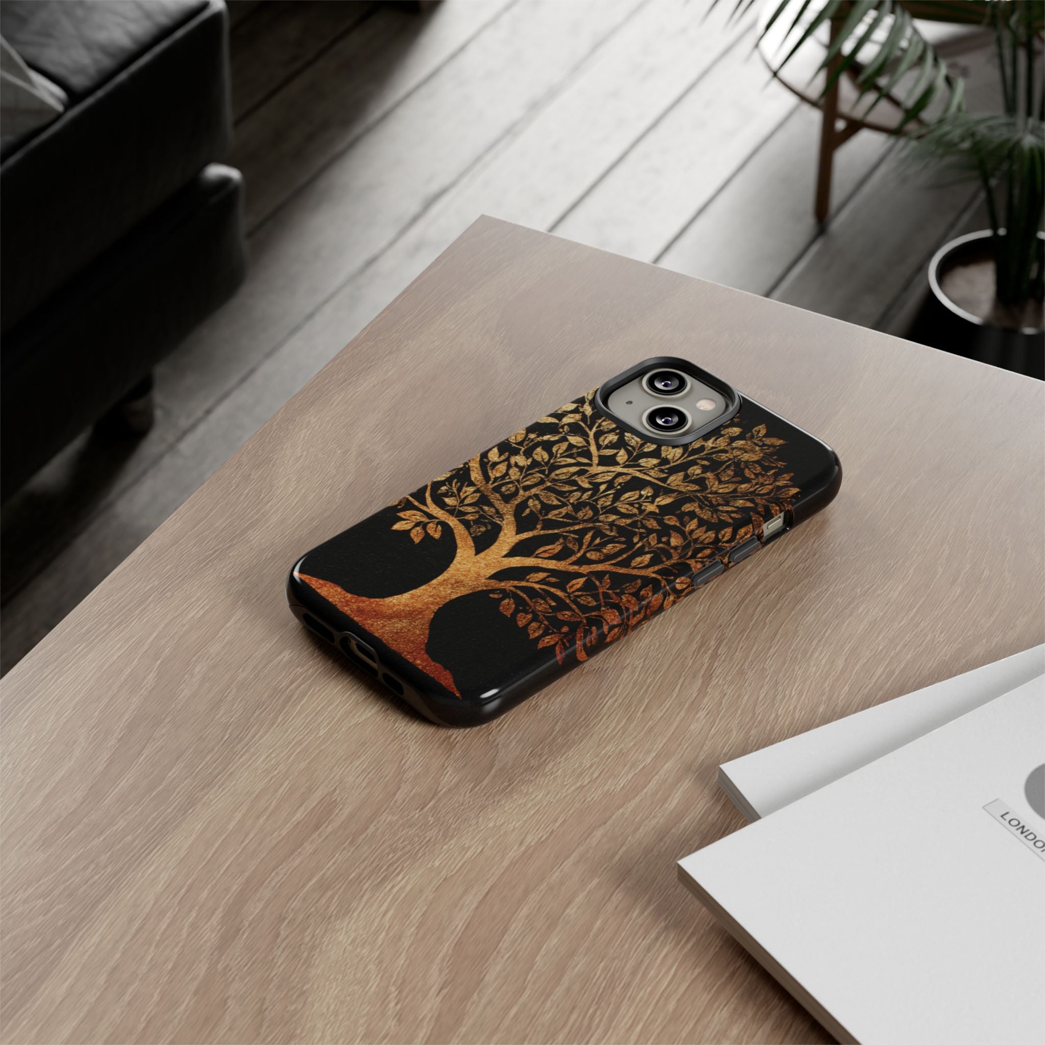 Golden Tree Phone Case, Tough Cases, Nature Lover Gift