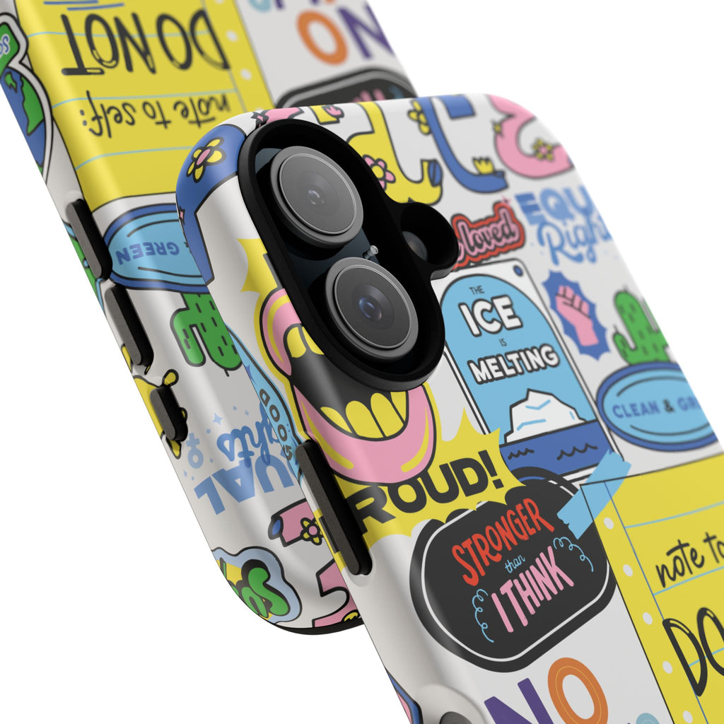 Sticker Collage Phone Case — Motivational "Do Not Quit" Protective Cover