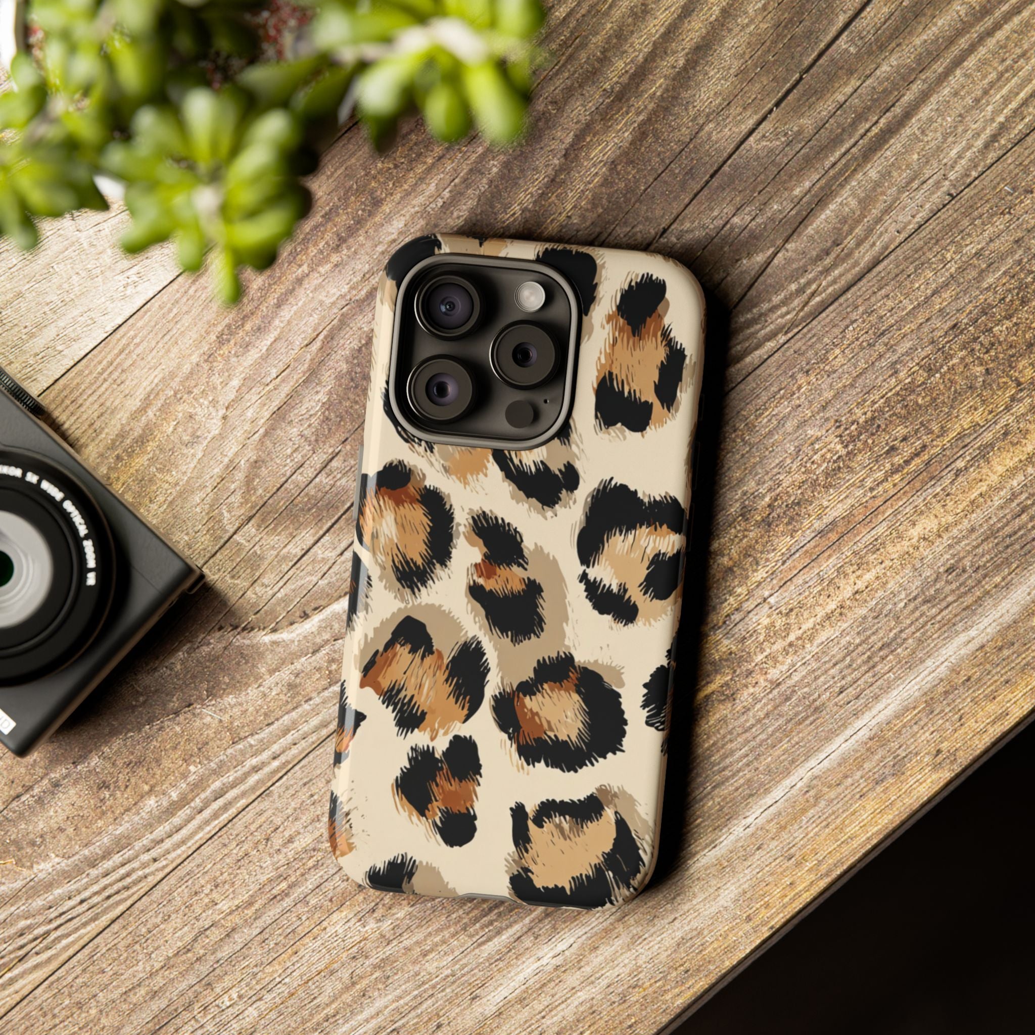 Stylish Leopard Print Phone Case, Animal Print, Tough Case, Gift for Her